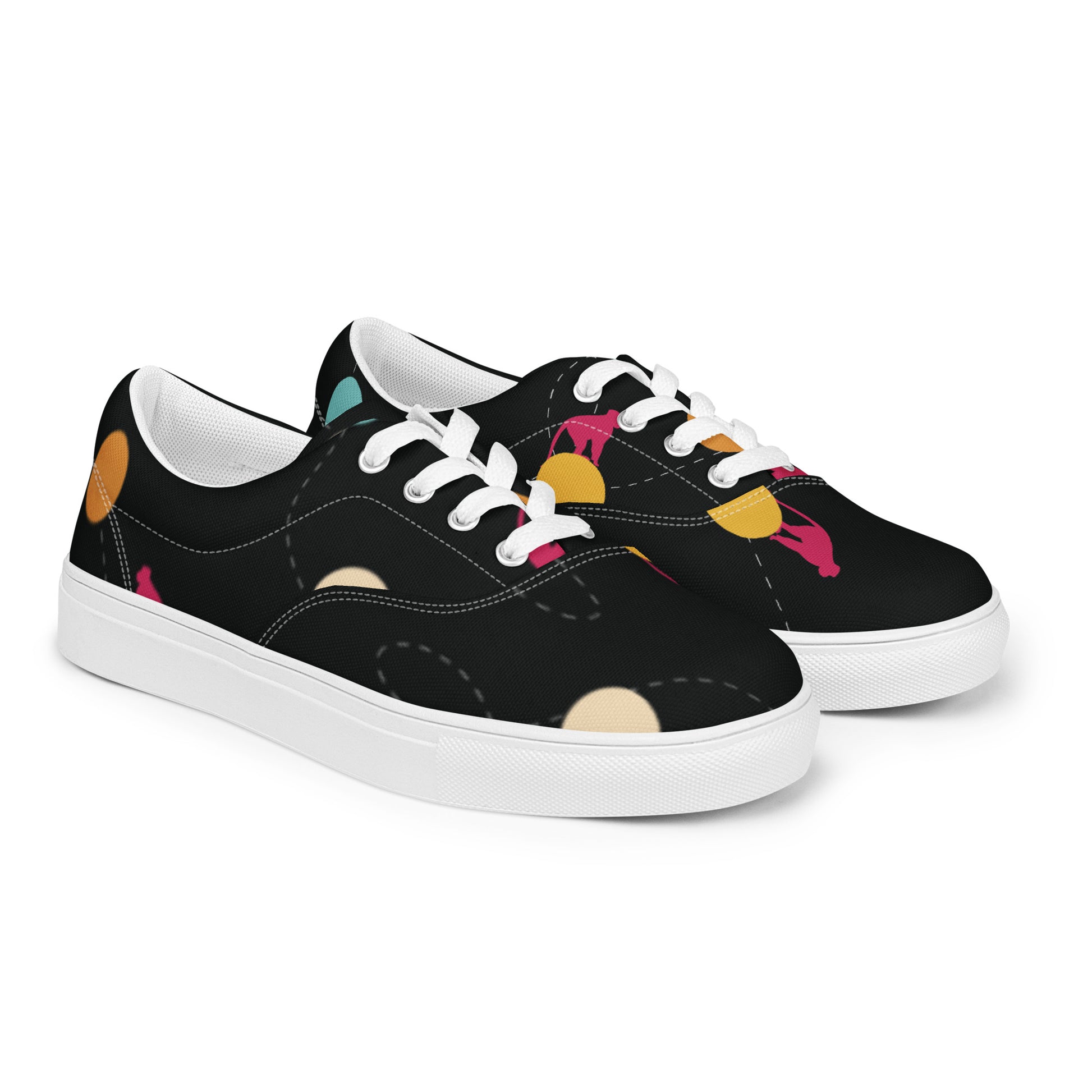 NEVER GIVE UP Women’s Lace-Up Canvas Shoes - SOULSKY
