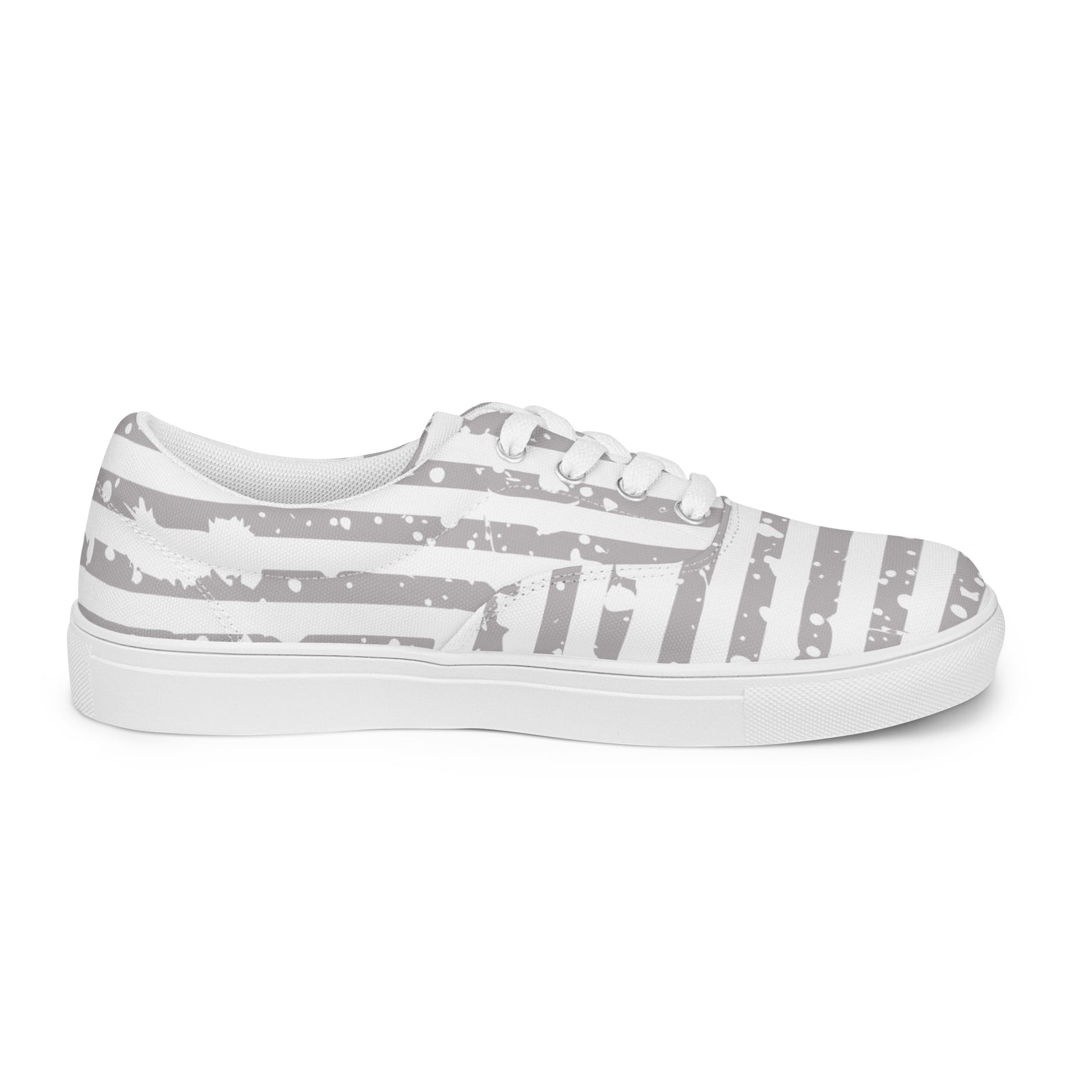 SHINE BRIGHT Women’s Lace-Up Canvas Shoes (Light Gray) - SOULSKY