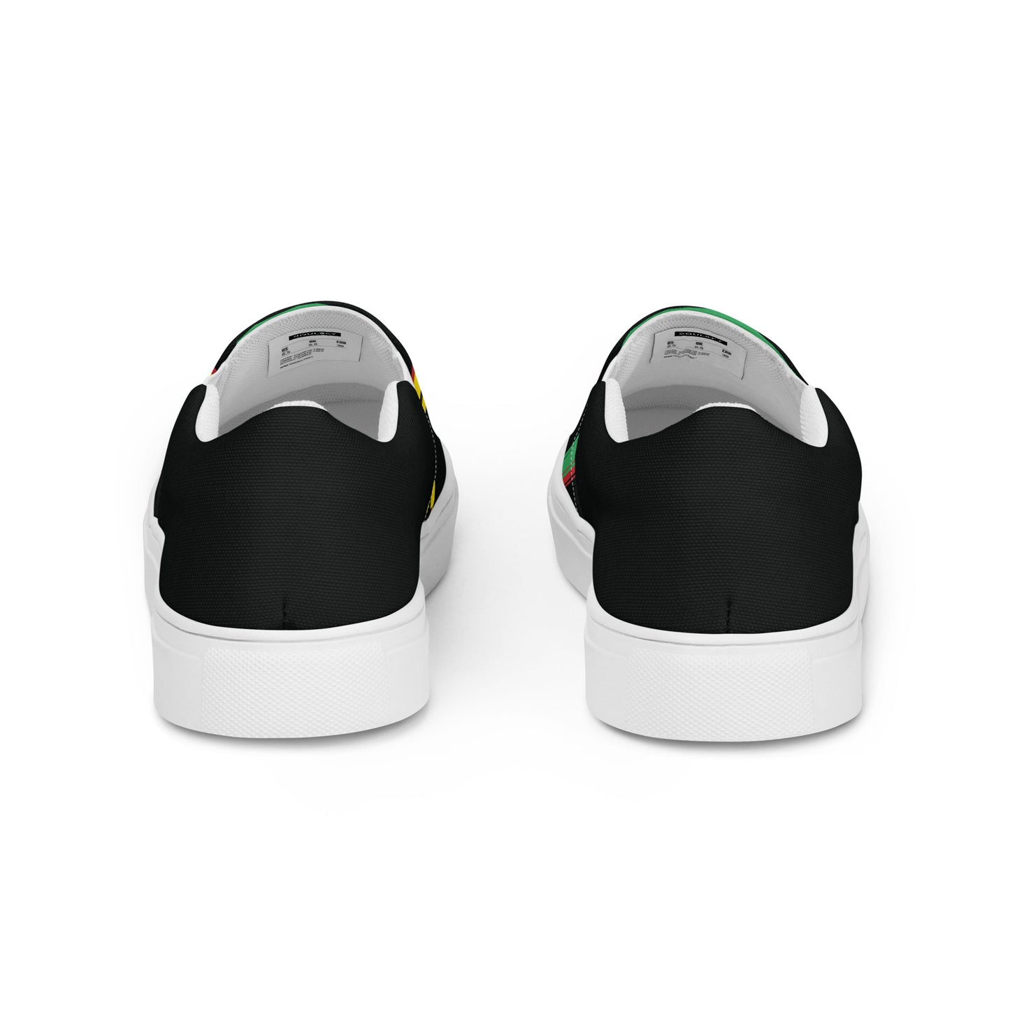AFRICA STRIPES Women’s Slip-On Canvas Shoes (Black)