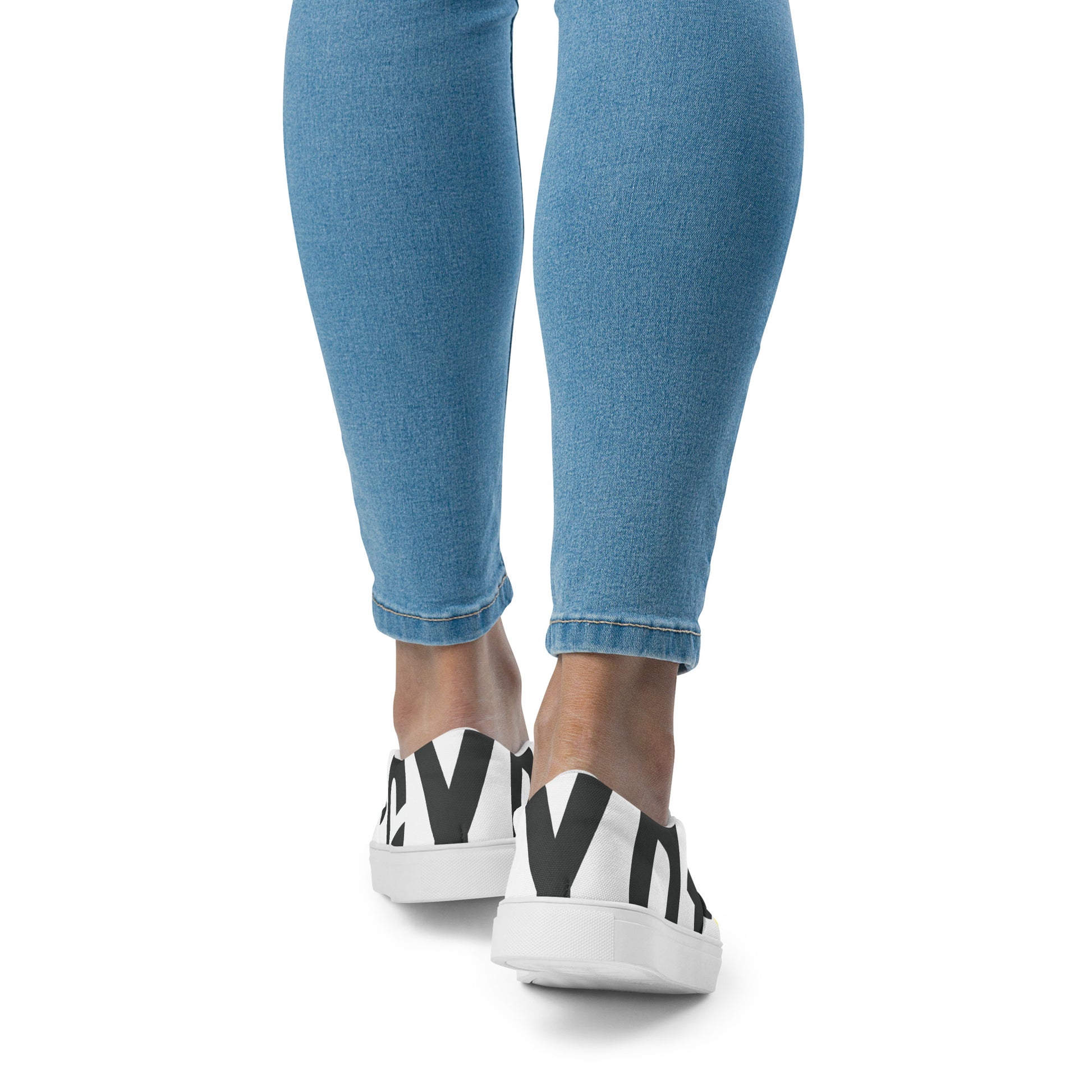 EGYPT Women’s Slip-On Canvas Shoes (White) - SOULSKY