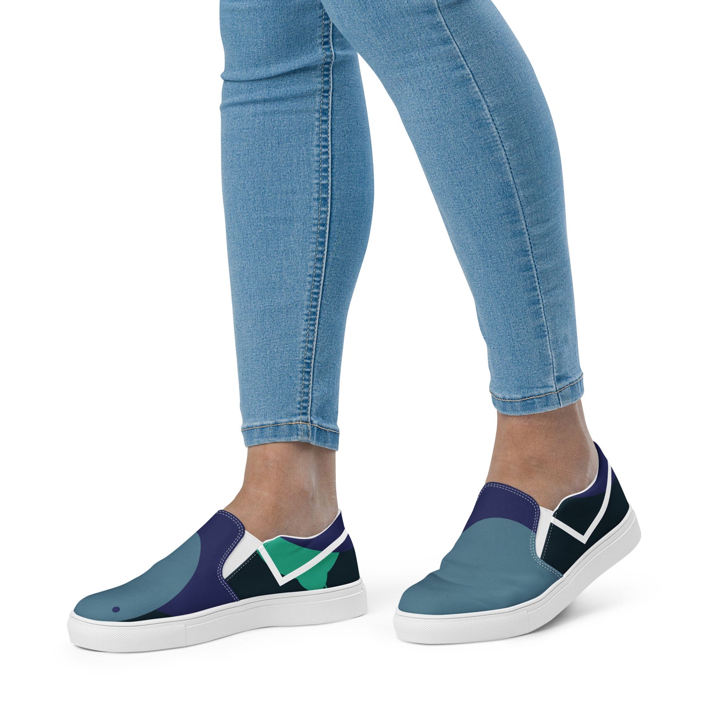 ARTIST Women’s Slip-On Canvas Shoes (Blue Shades)
