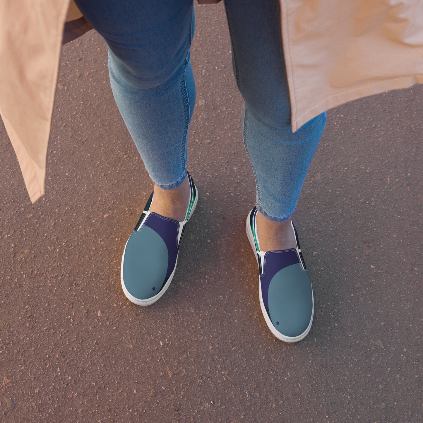 ARTIST Women’s Slip-On Canvas Shoes (Blue Shades)