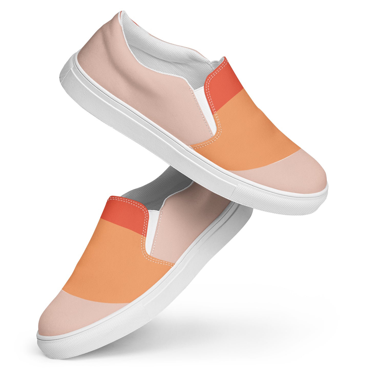 OCEAN CALM Women’s Slip-On Canvas Shoes (Orange)