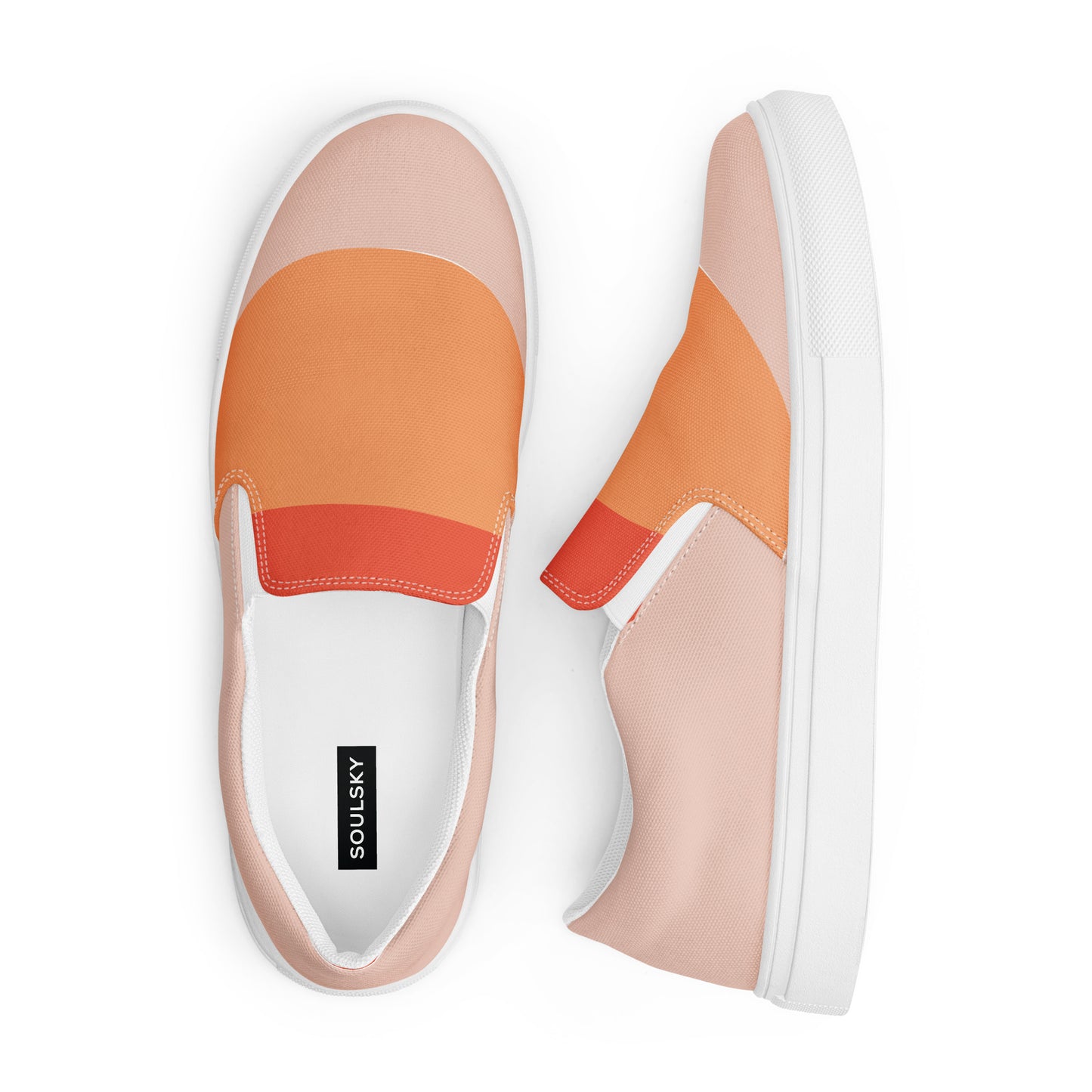 OCEAN CALM Women’s Slip-On Canvas Shoes (Orange)