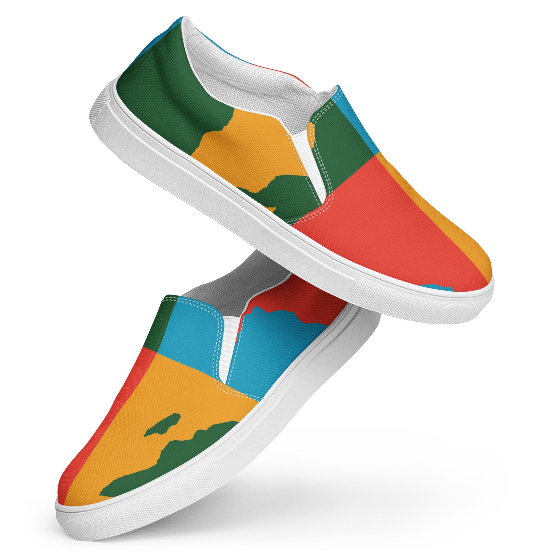 AFRICA WARHOL Women’s Slip-On Canvas Shoes (Bright) - SOULSKY