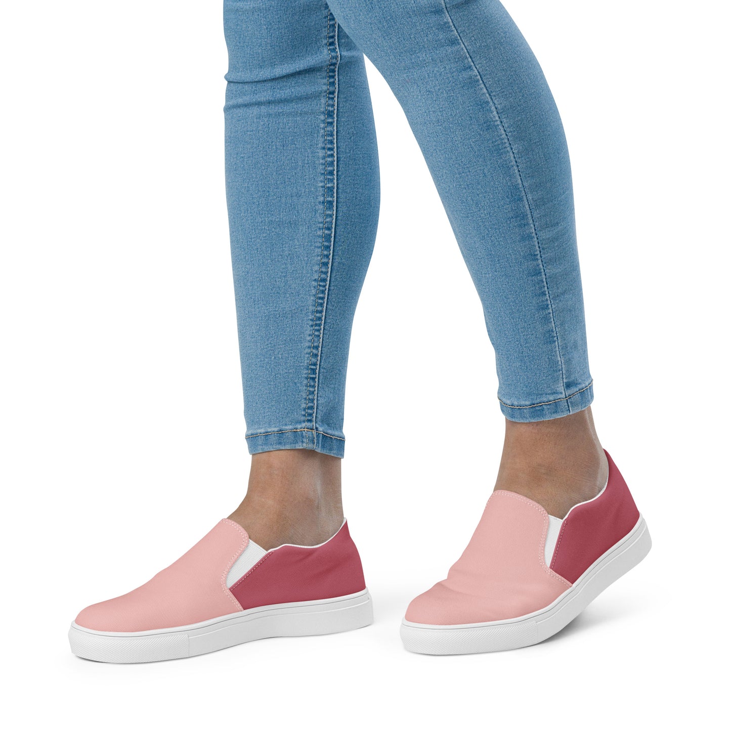 Women’s Slip-On Canvas Shoes (Pink, Mauve)