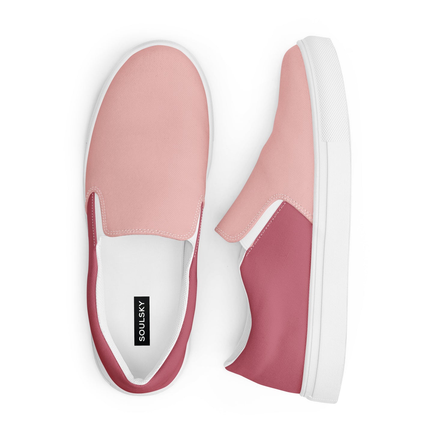 Women’s Slip-On Canvas Shoes (Pink, Mauve)