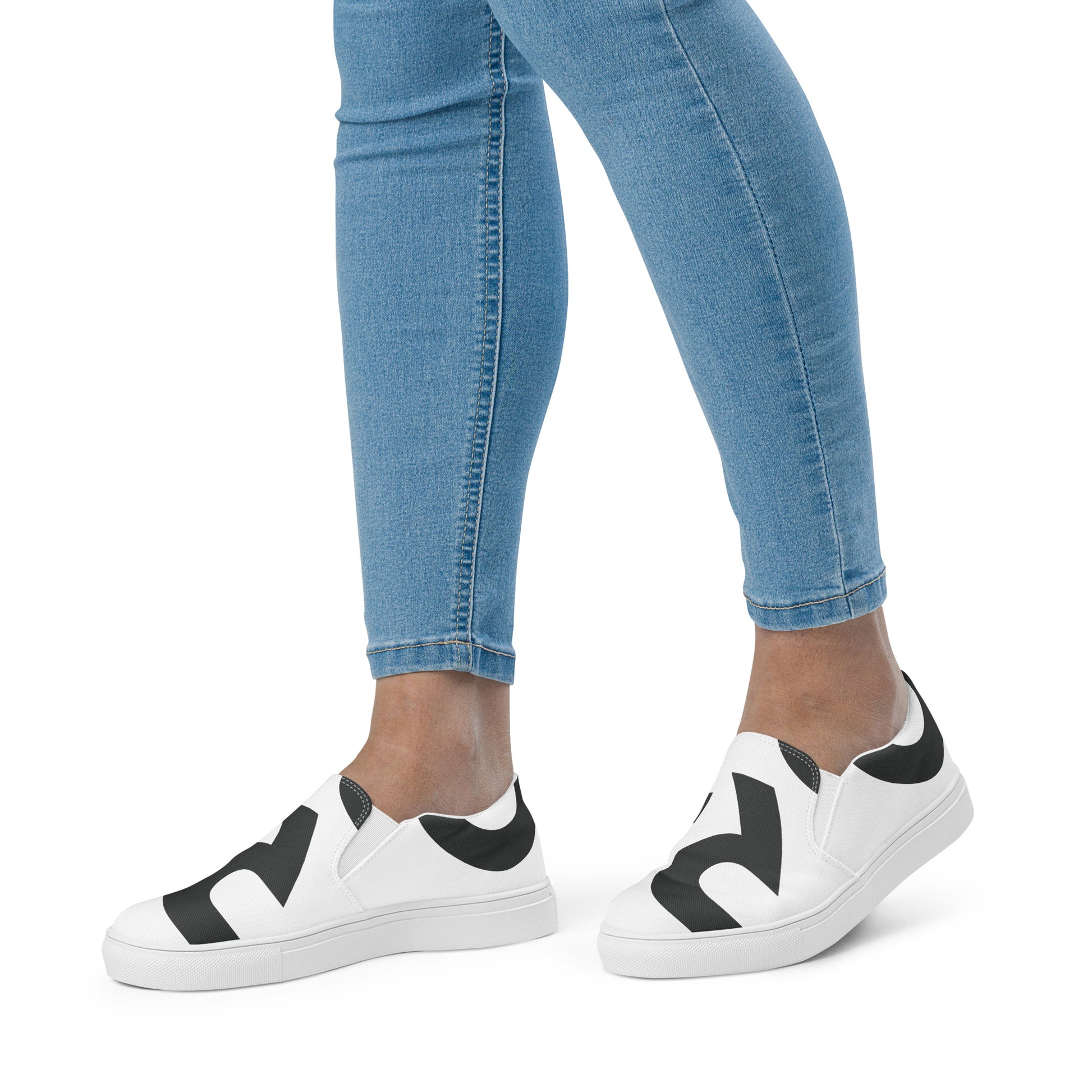 AFRICA IS THE FUTURE Women’s Slip-On Canvas Shoes (White) - SOULSKY