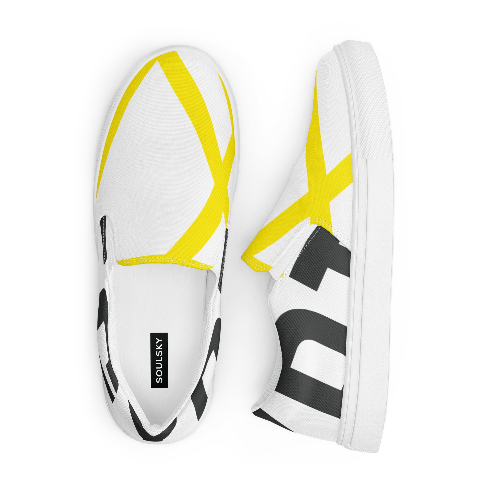 EGYPT Women’s Slip-On Canvas Shoes (White) - SOULSKY