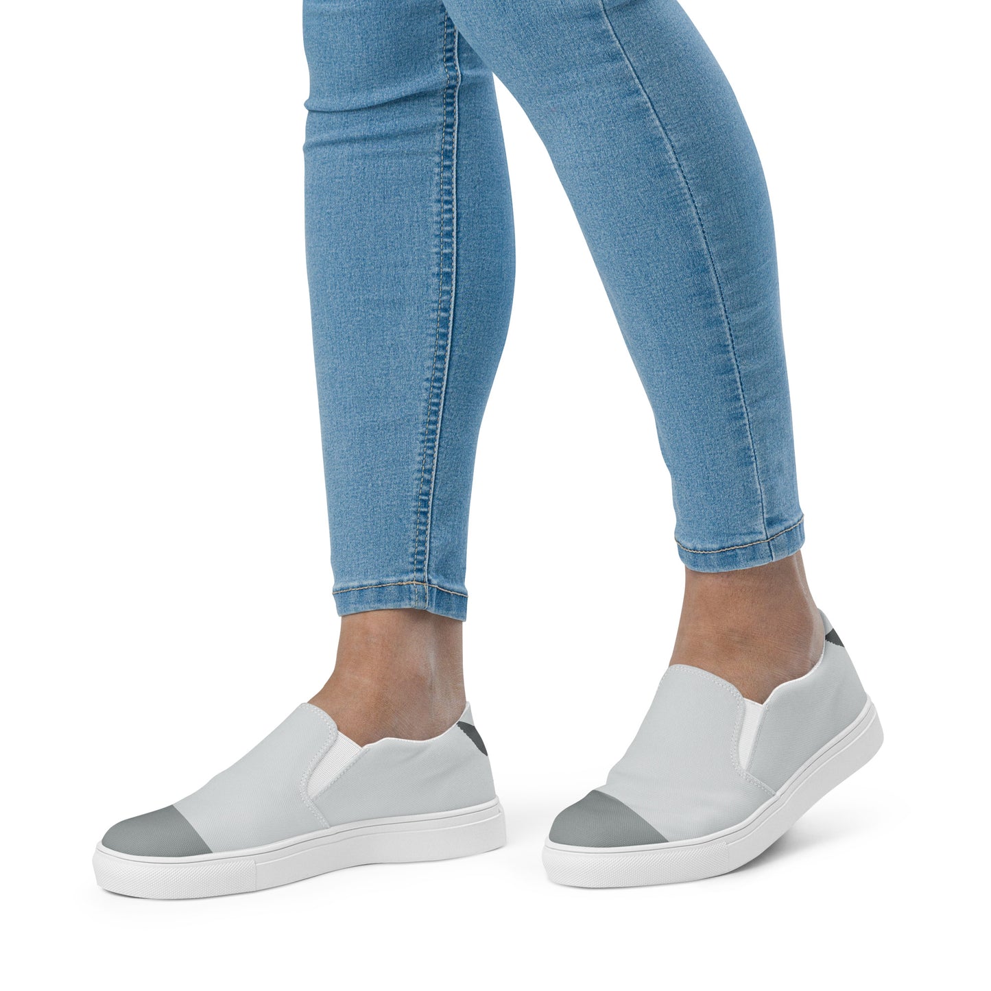 NEVER LOSE HOPE Women’s Slip-On Canvas Shoess (Gray)