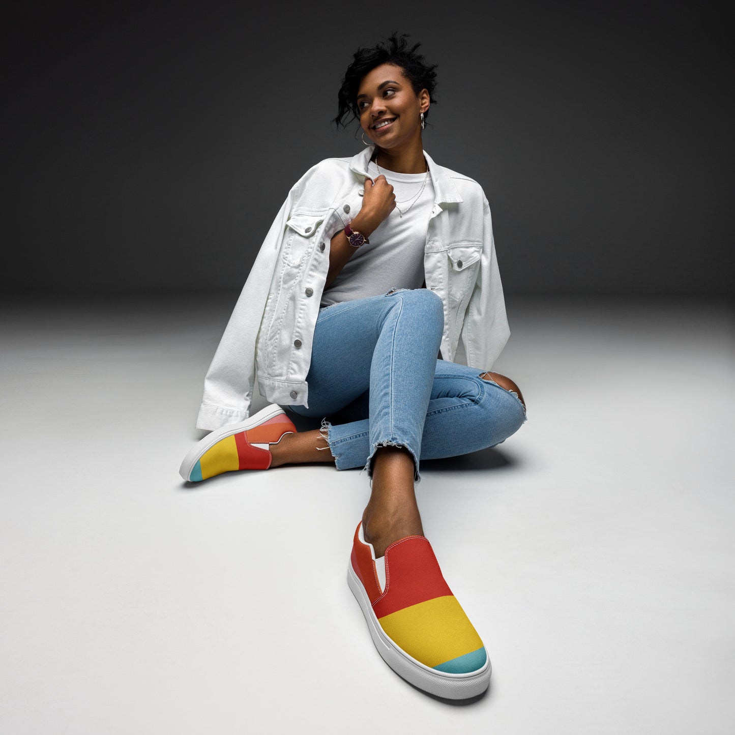 COLORFUL Women’s Slip-On Canvas Shoes