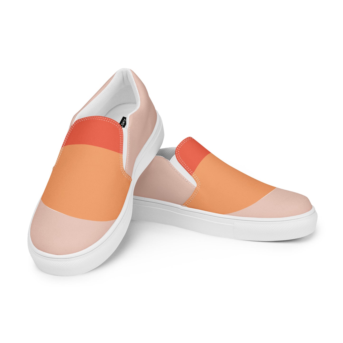 OCEAN CALM Women’s Slip-On Canvas Shoes (Orange)