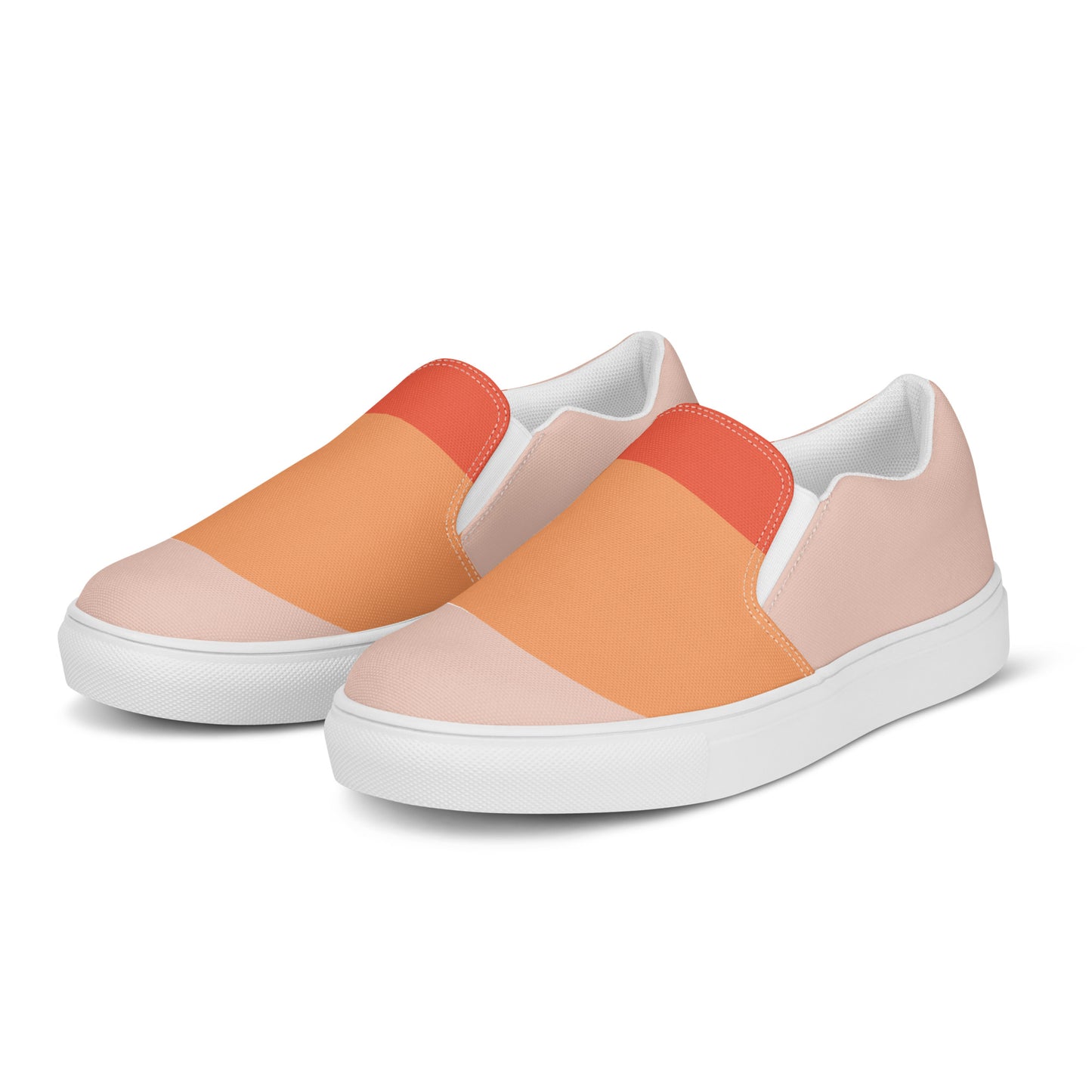 OCEAN CALM Women’s Slip-On Canvas Shoes (Orange)