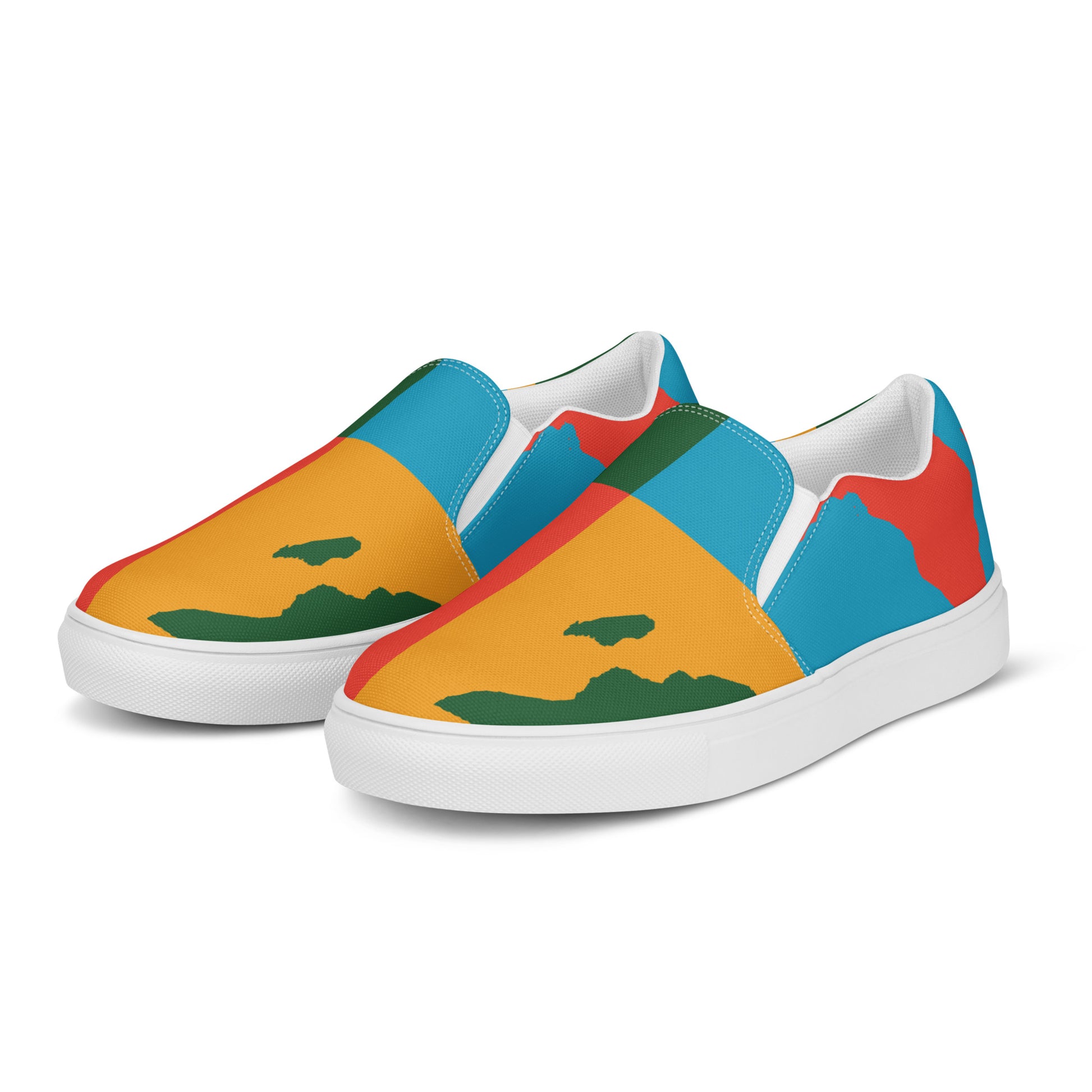 AFRICA WARHOL Women’s Slip-On Canvas Shoes (Bright) - SOULSKY
