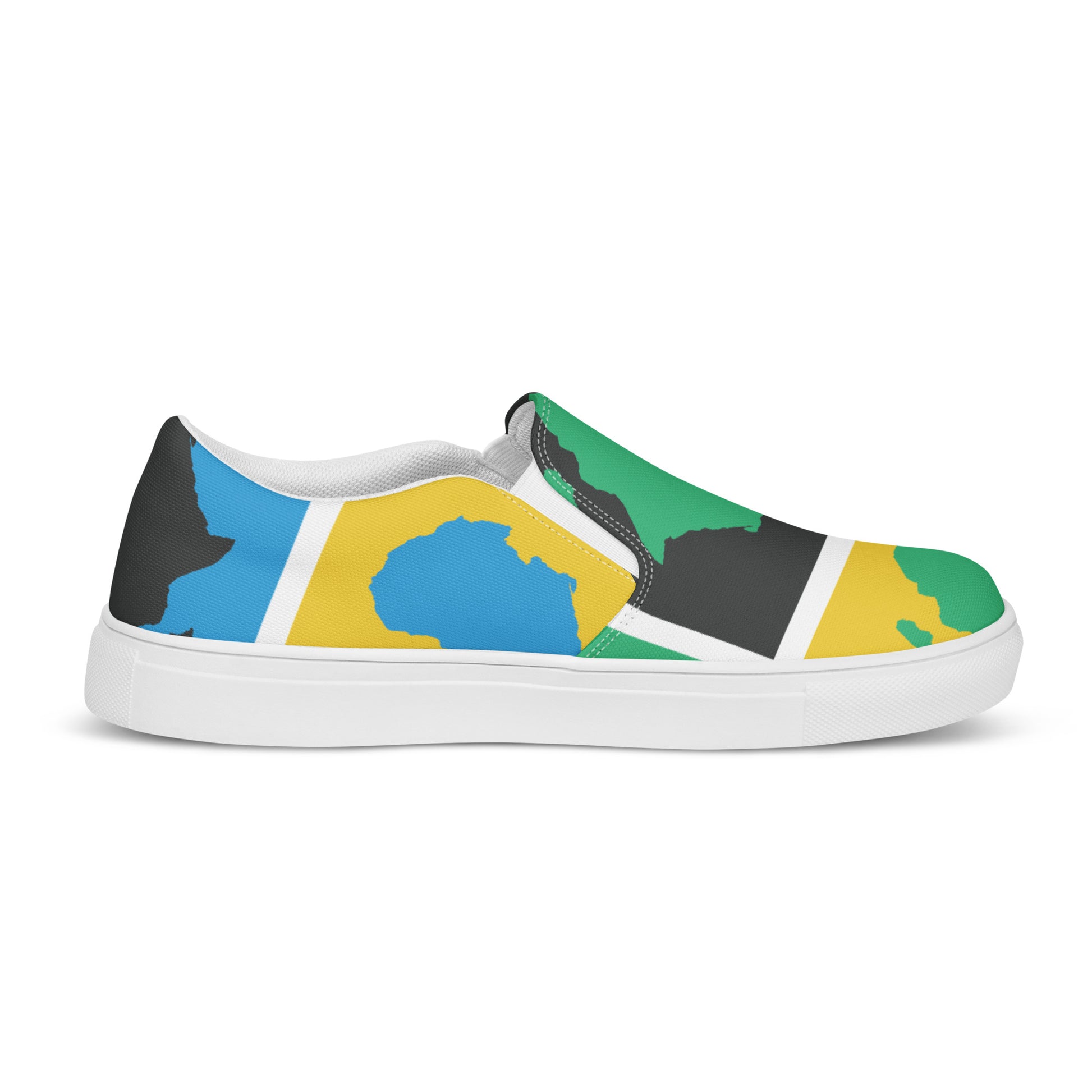 AFRICA WARHOL Women’s Slip-On Canvas Shoes (Yellow, Green, Turquoise) - SOULSKY