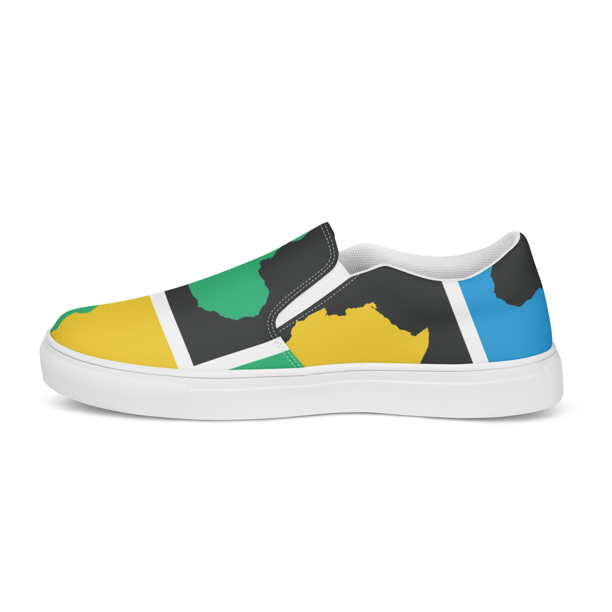 AFRICA WARHOL Women’s Slip-On Canvas Shoes (Yellow, Green, Turquoise) - SOULSKY