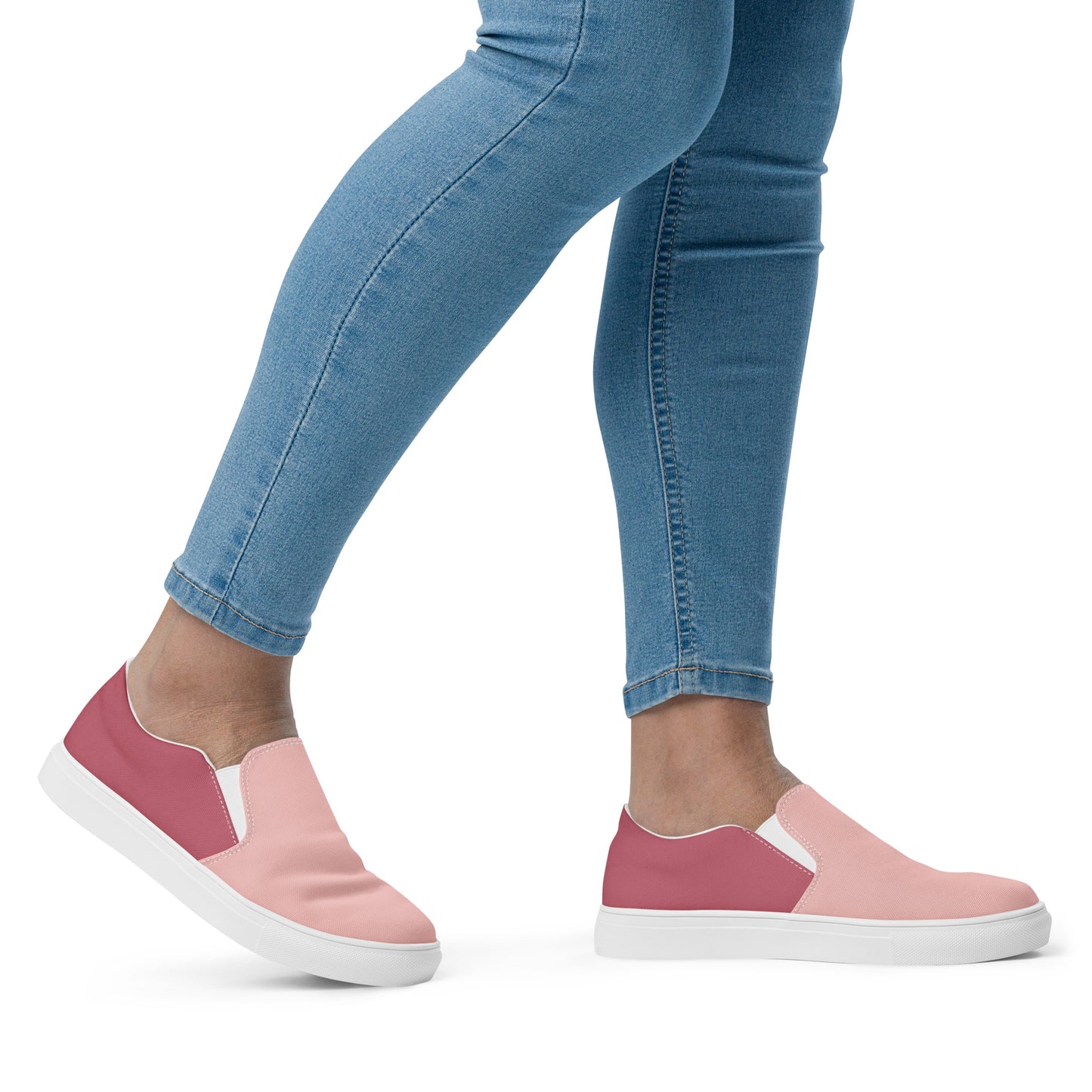 Women’s Slip-On Canvas Shoes (Pink, Mauve) - SOULSKY