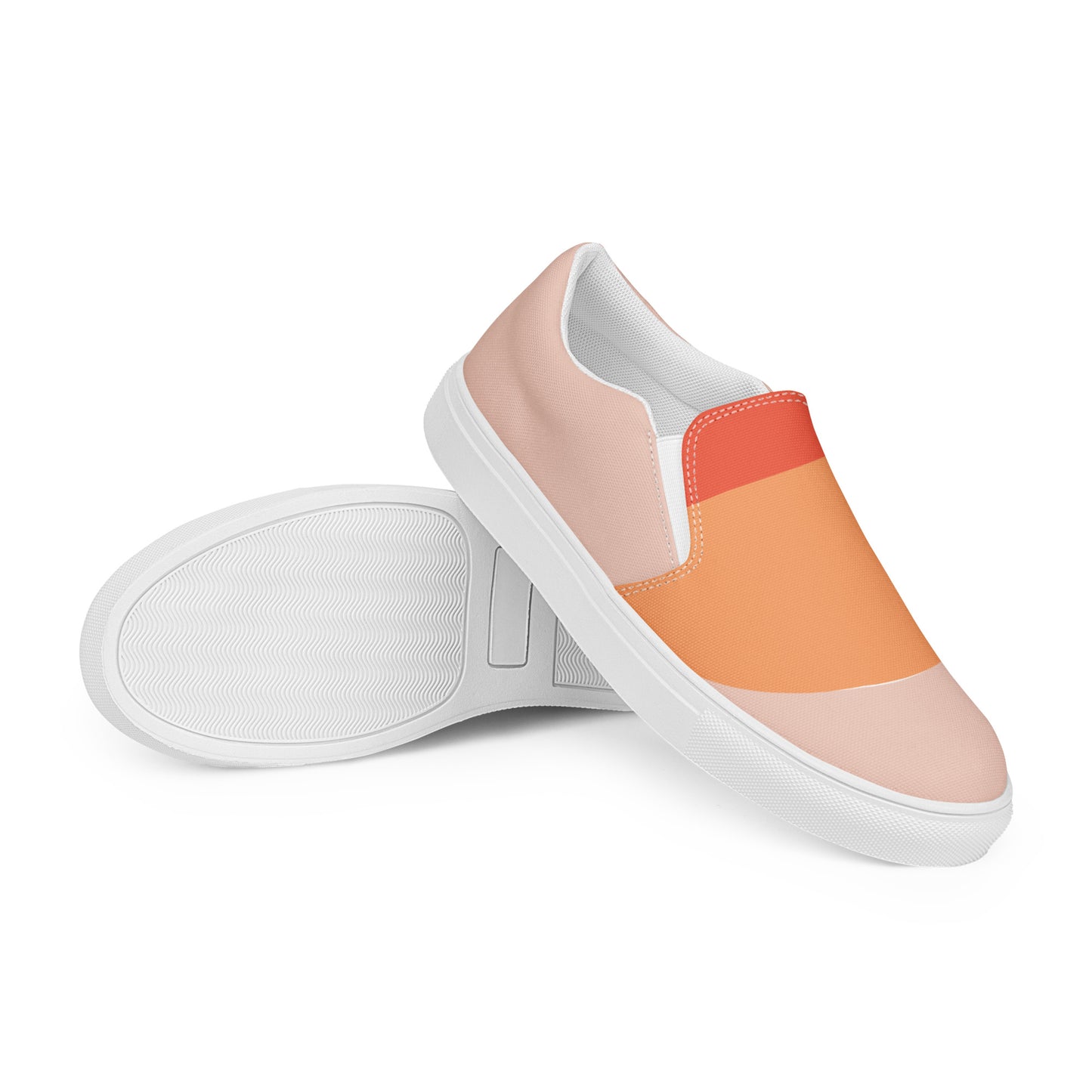OCEAN CALM Women’s Slip-On Canvas Shoes (Orange)