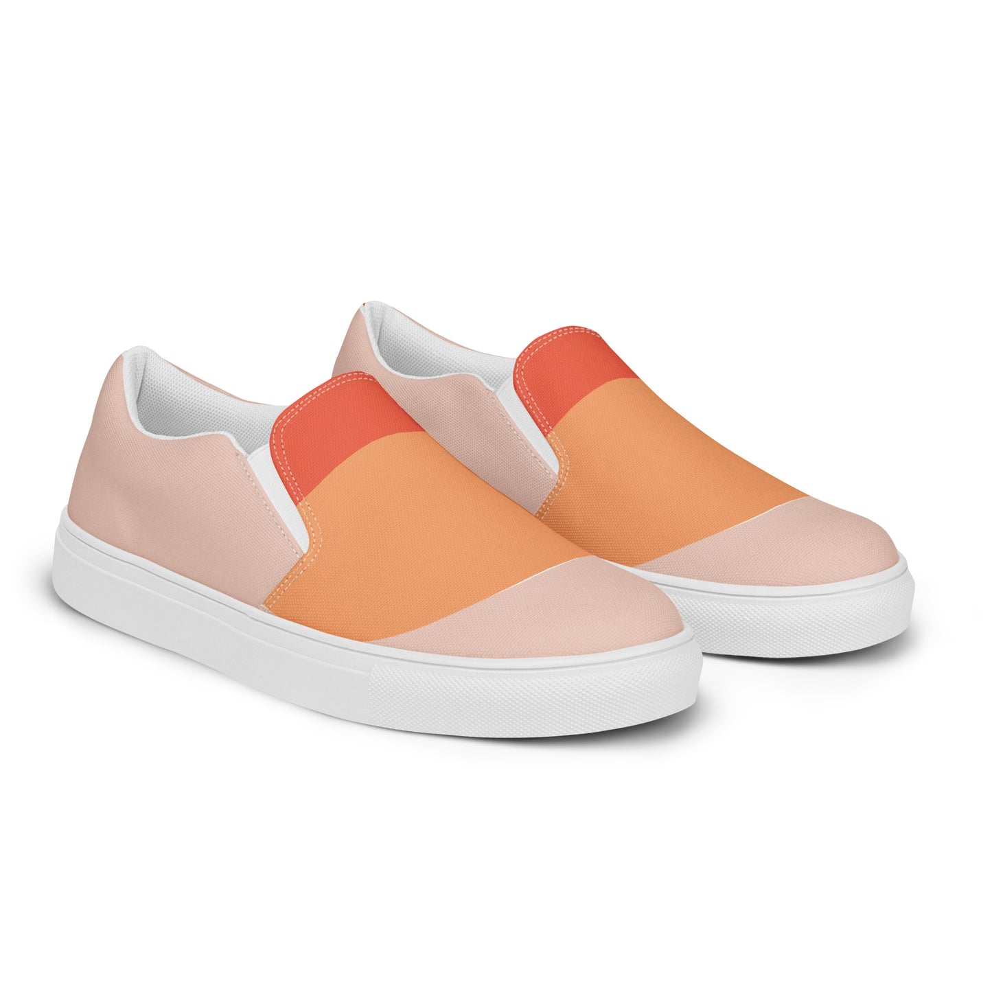 OCEAN CALM Women’s Slip-On Canvas Shoes (Orange)
