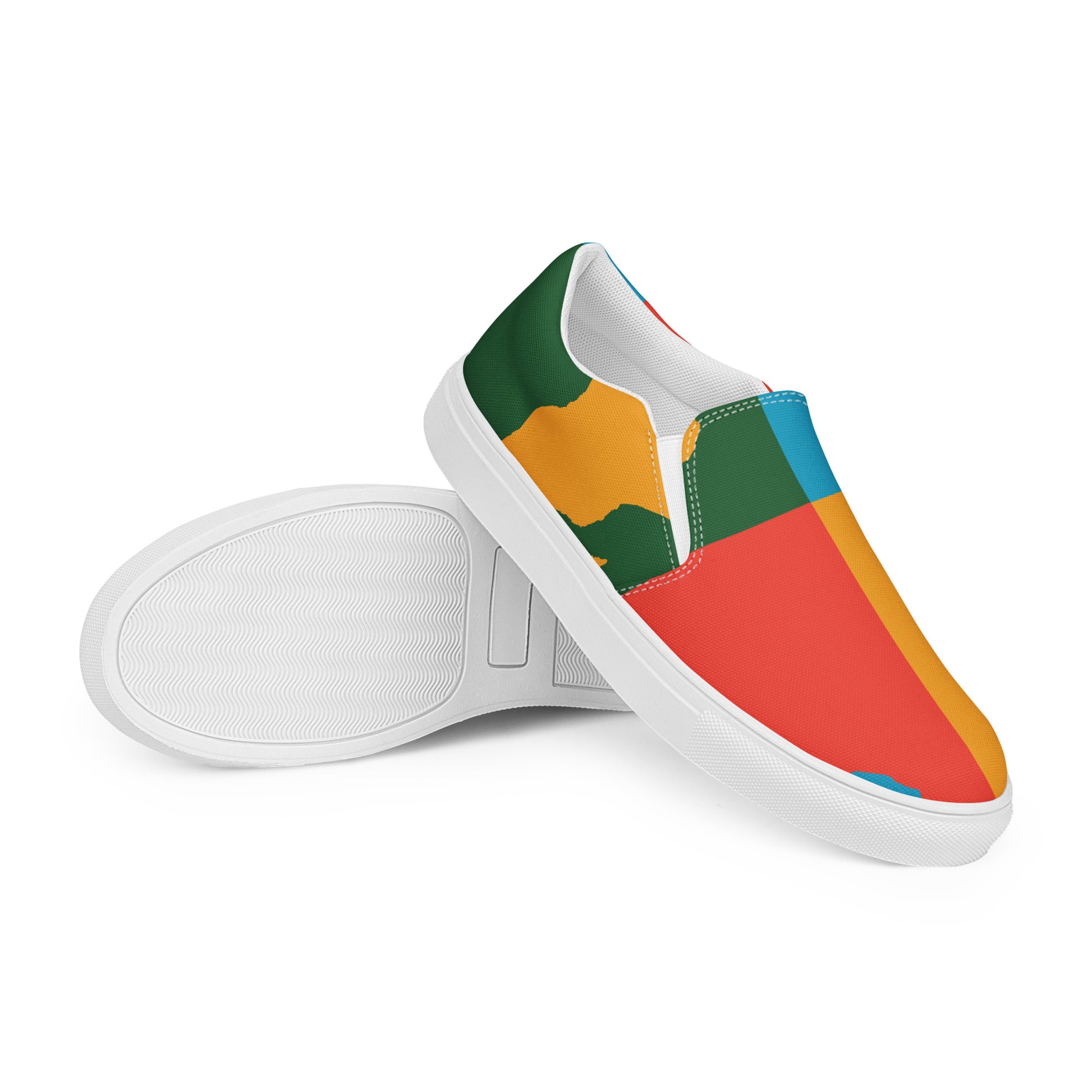 AFRICA WARHOL Women’s Slip-On Canvas Shoes (Bright) - SOULSKY
