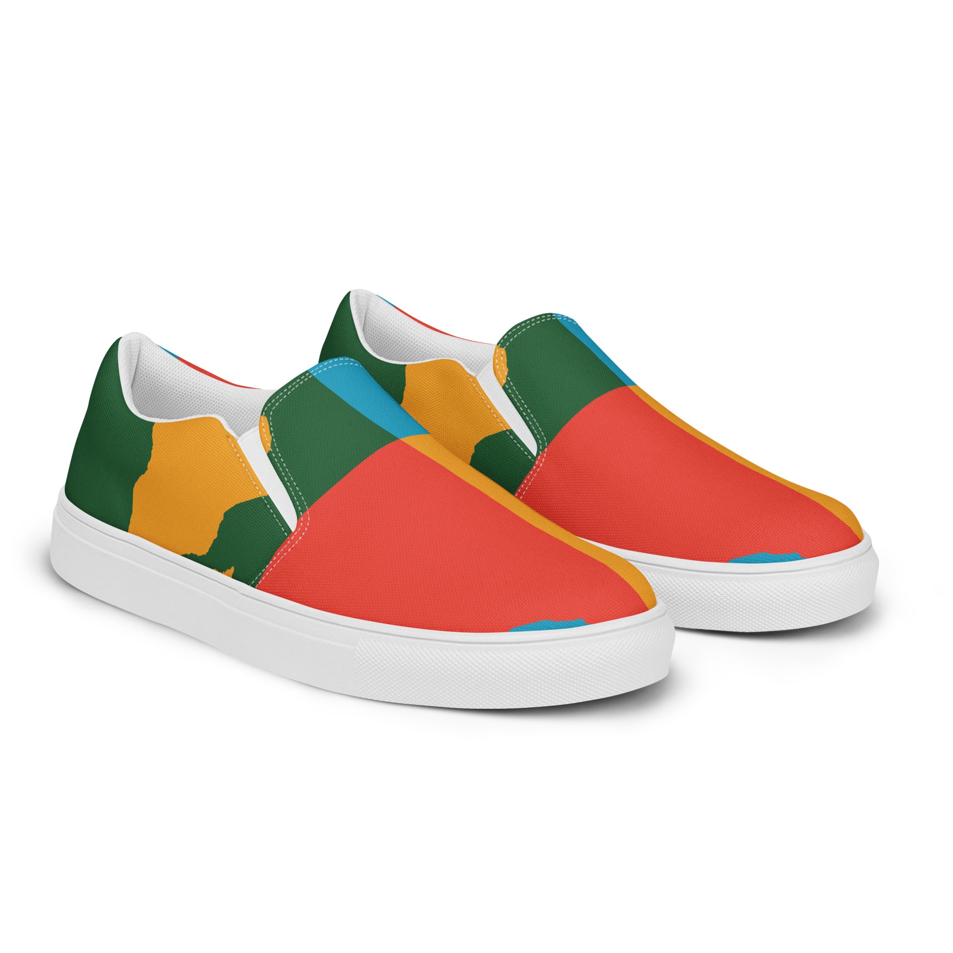 AFRICA WARHOL Women’s Slip-On Canvas Shoes (Bright) - SOULSKY