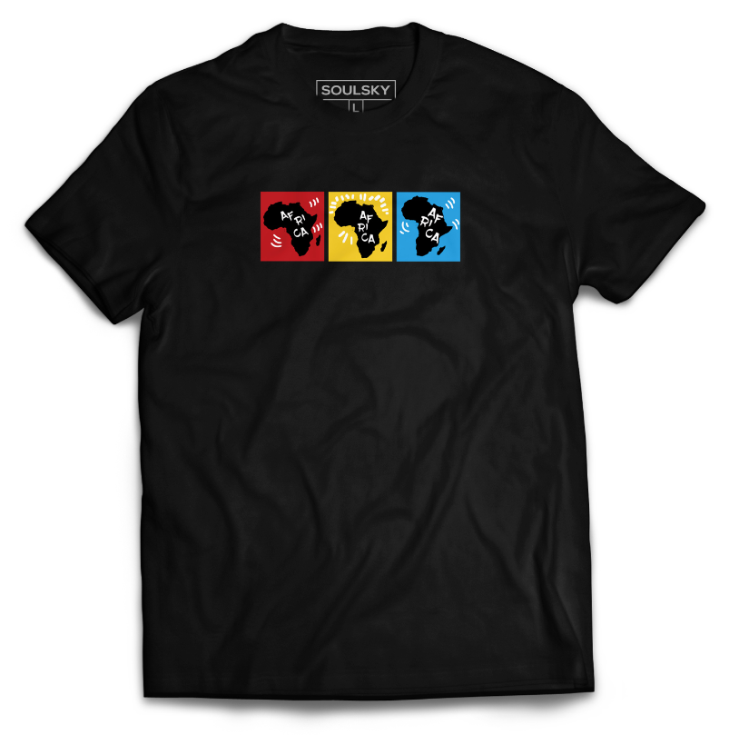 AFRICA PRIMARY Tee (Black) - SOULSKY