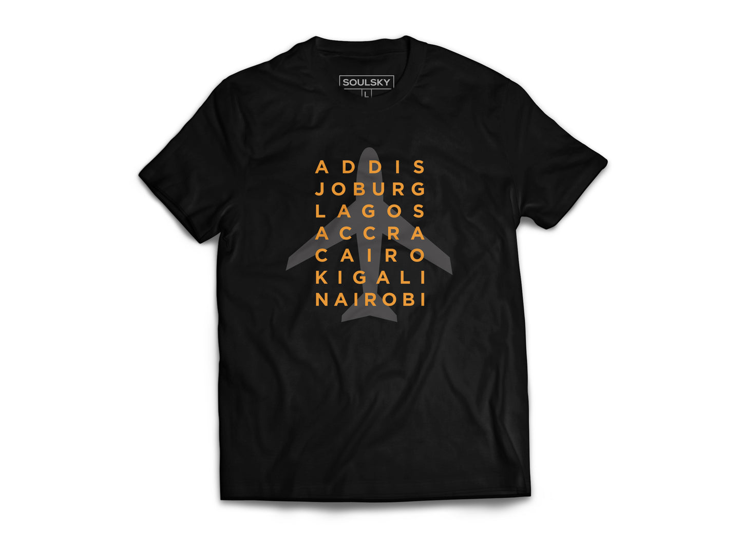 AFRICAN CITIES Tee (Black) - Kids