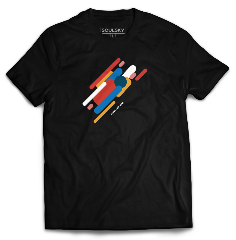 LIGHT STREAK Tee (Black) - SOULSKY