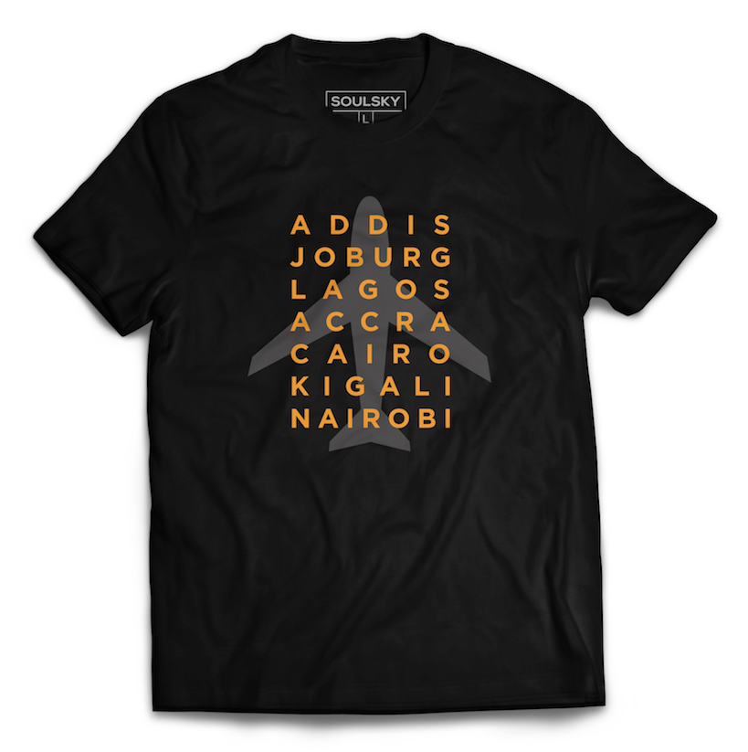 AFRICAN CITIES Tee (Black) - Kids