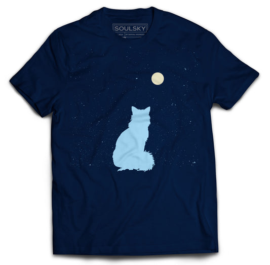 Best High Quality STAR GAZING Navy Blue T-Shirt Online