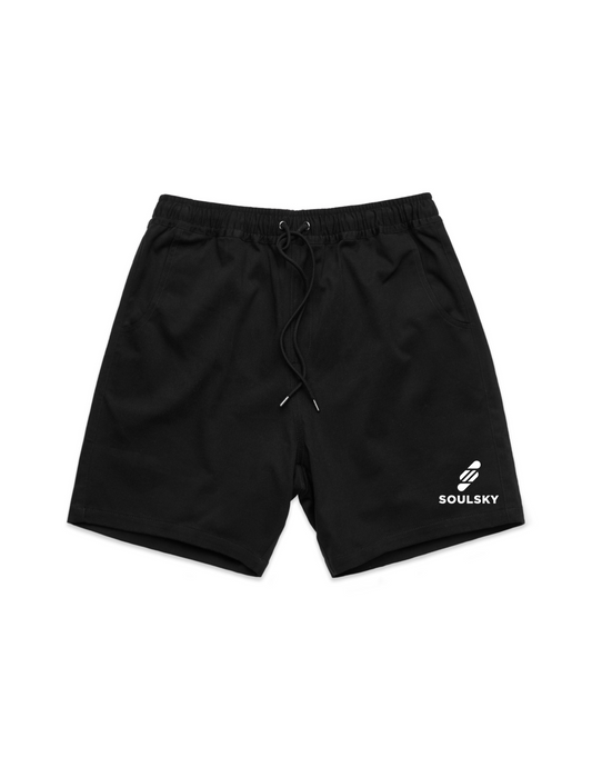 SOULSKY Men's Casual Shorts (Black)