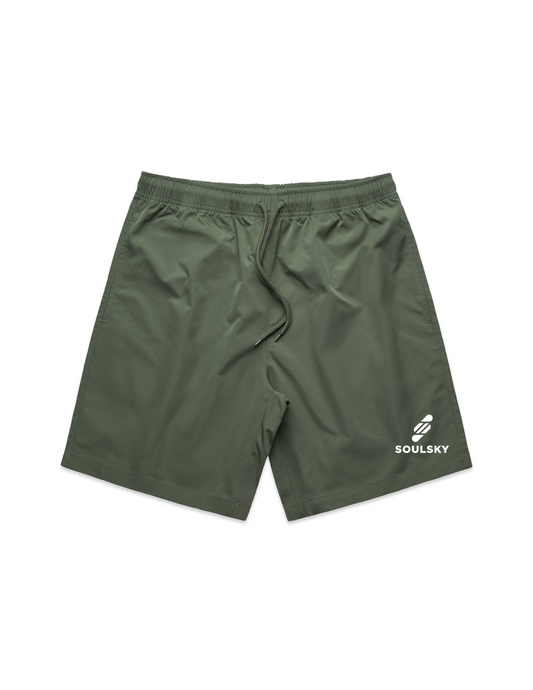 SOULSKY Men's Training Shorts (Army Green)