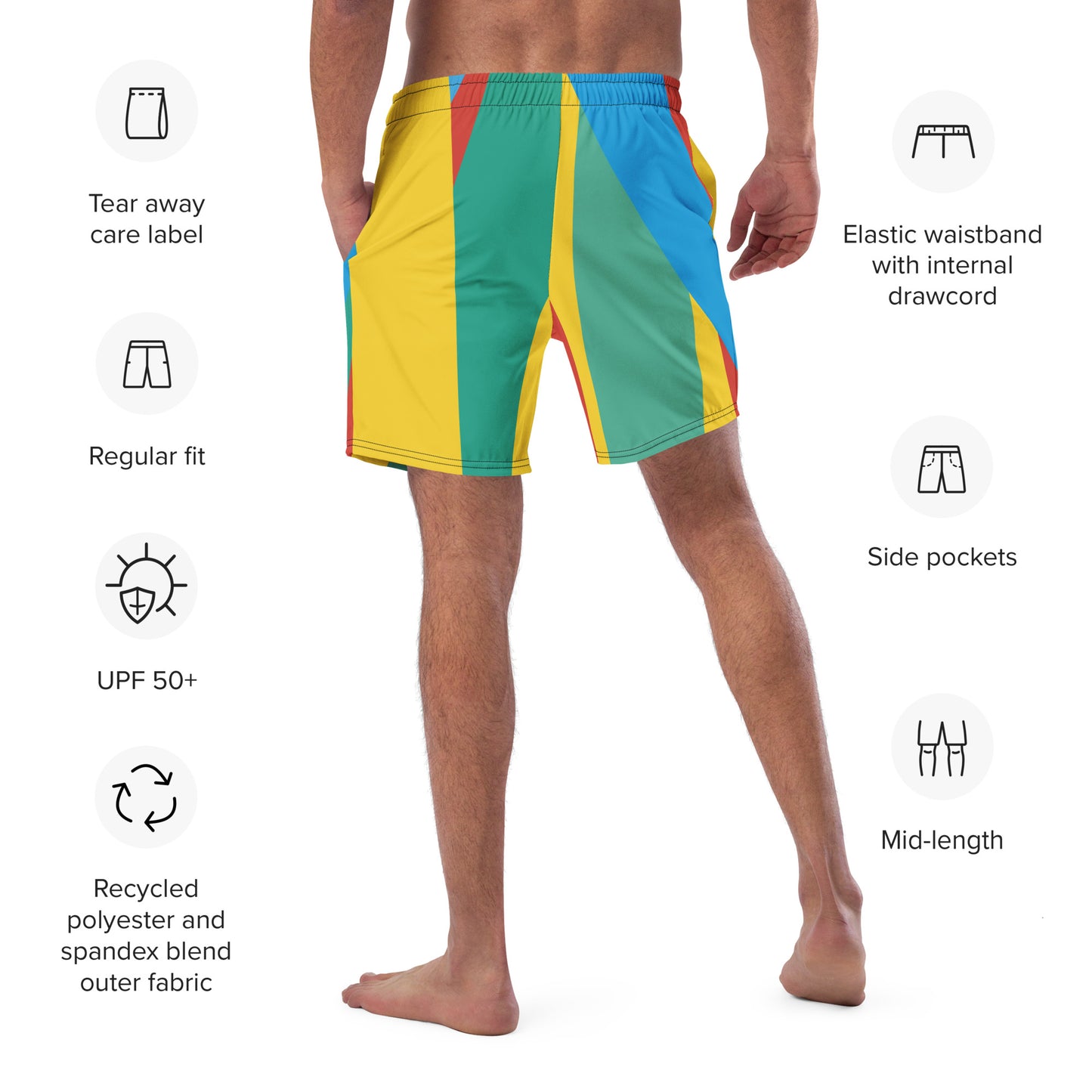 RAY OF LIGHT Men's Swim Trunks