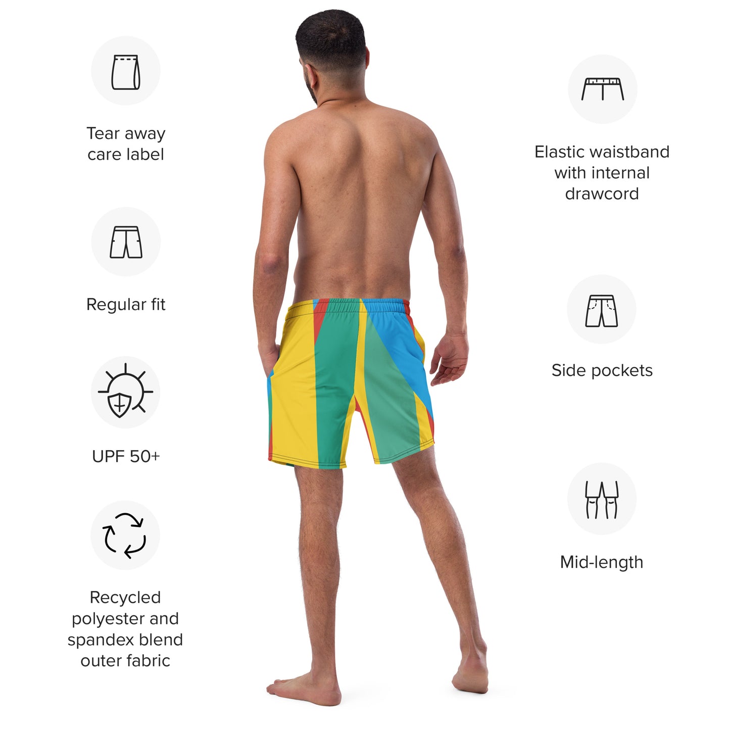 RAY OF LIGHT Men's Swim Trunks