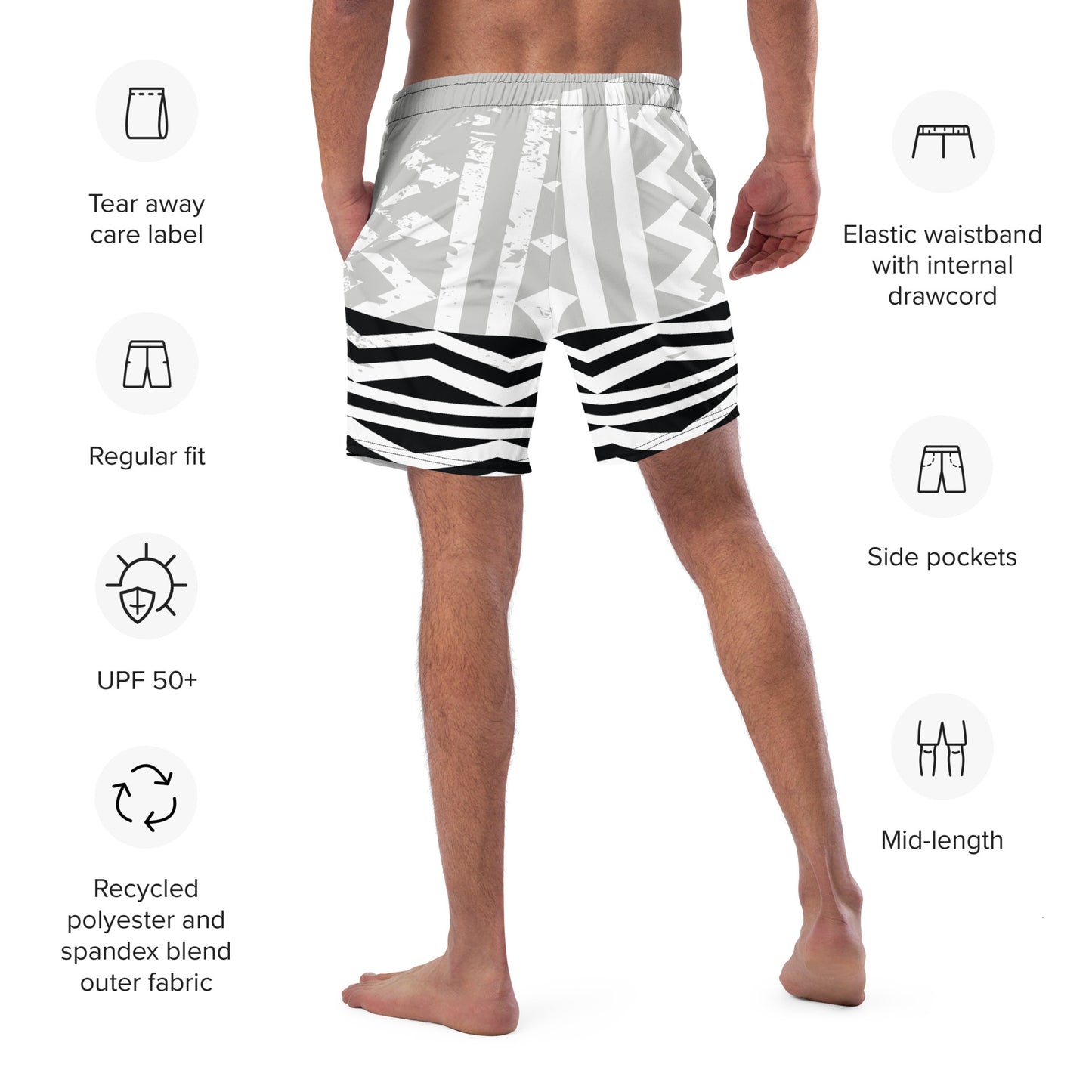 ONE STEP AT A TIME Swim Trunks