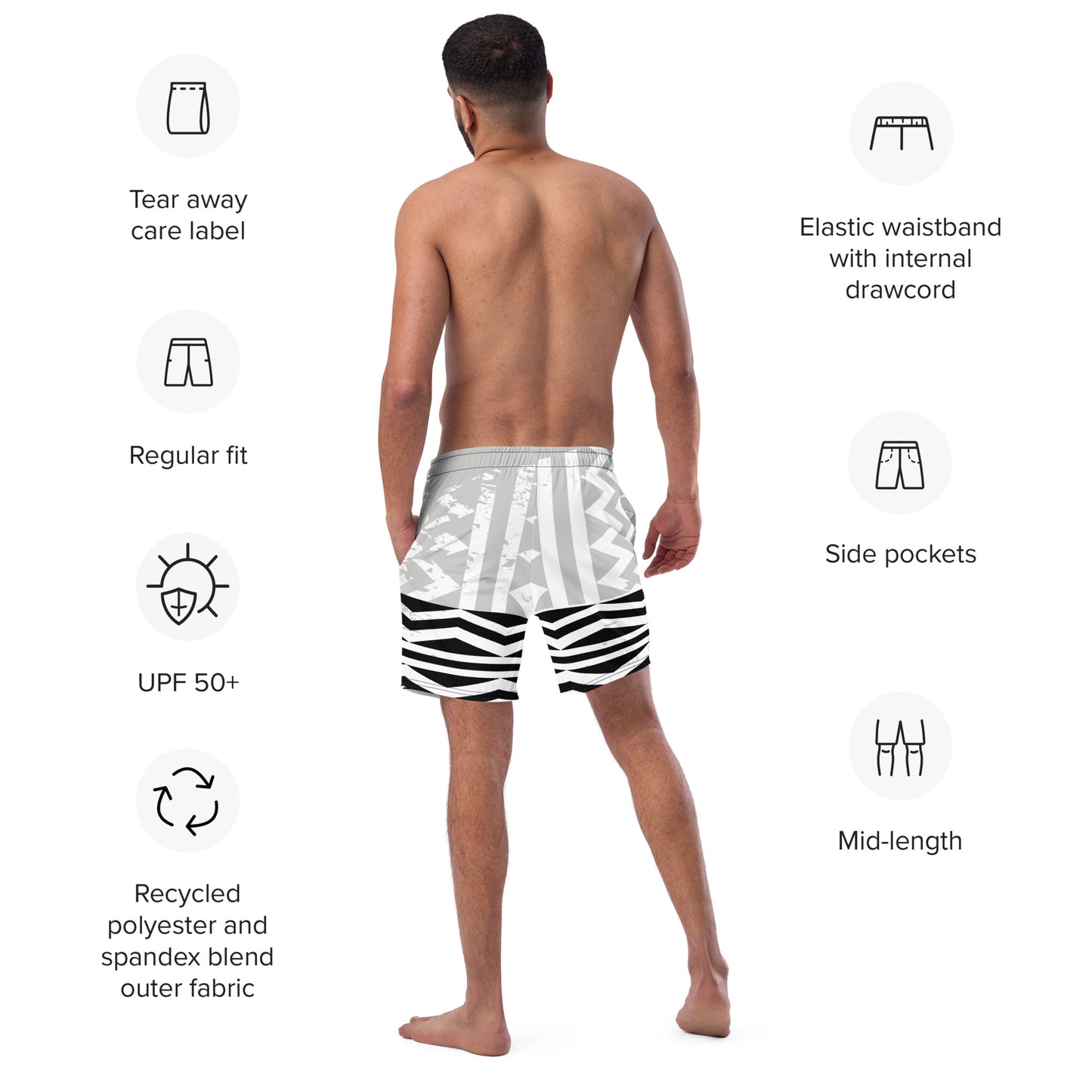 ONE STEP AT A TIME Swim Trunks