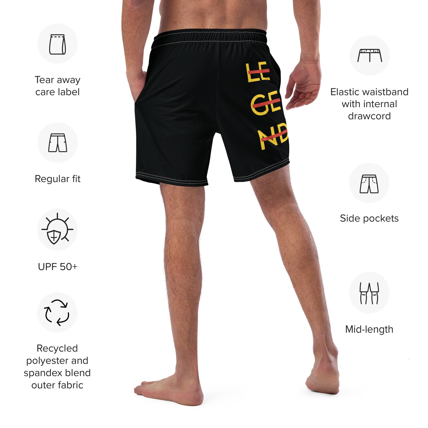 LEGEND Men's Swim Trunks