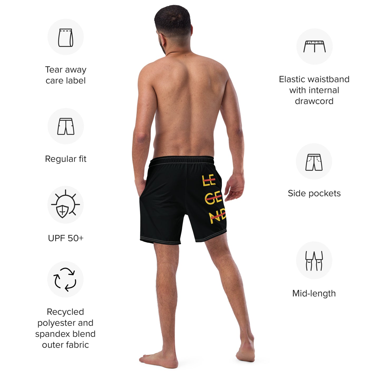 LEGEND Men's Swim Trunks