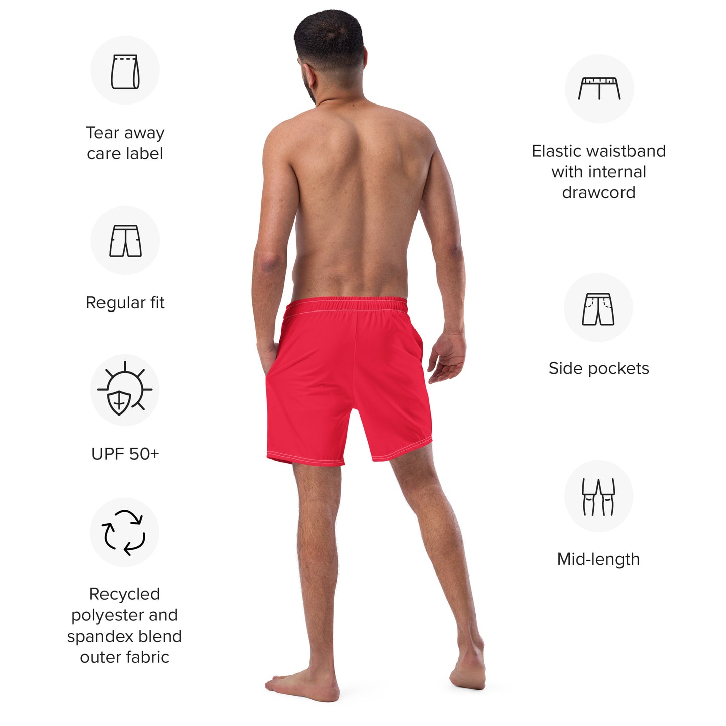 DAPPER CAT Men's Swim Trunks