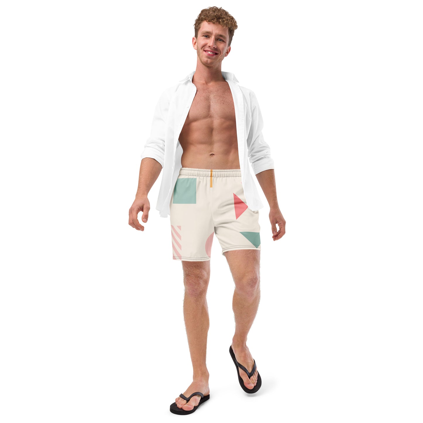 UNIQUE Men's Swim Trunks (Cream)