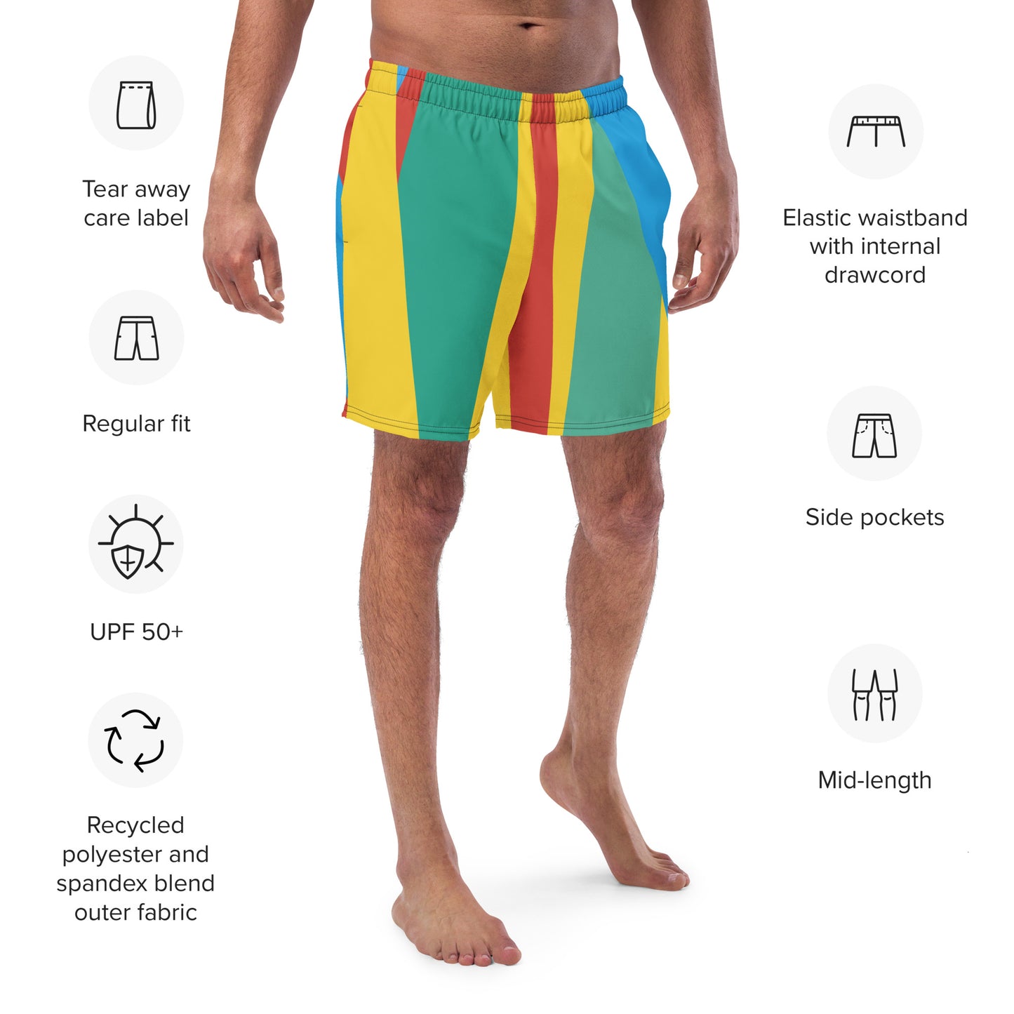 RAY OF LIGHT Men's Swim Trunks