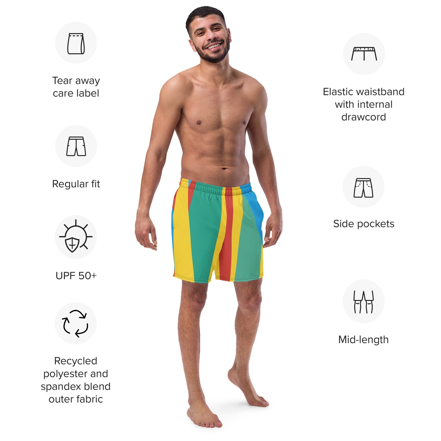 RAY OF LIGHT Men's Swim Trunks