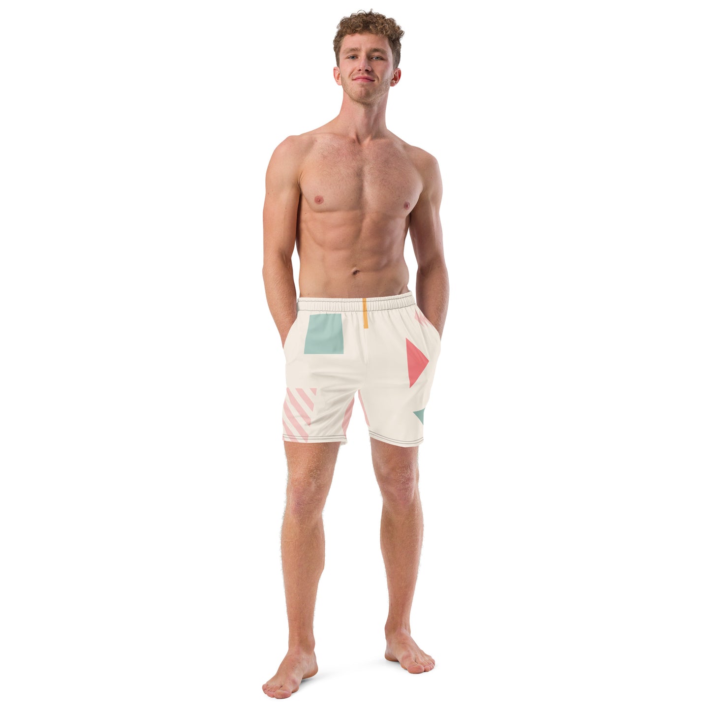 UNIQUE Men's Swim Trunks (Cream)