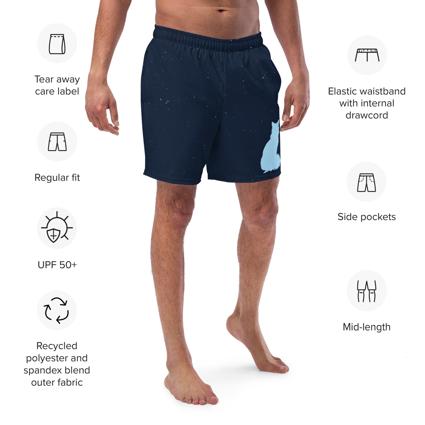 STAR GAZING Men's Swim Trunks