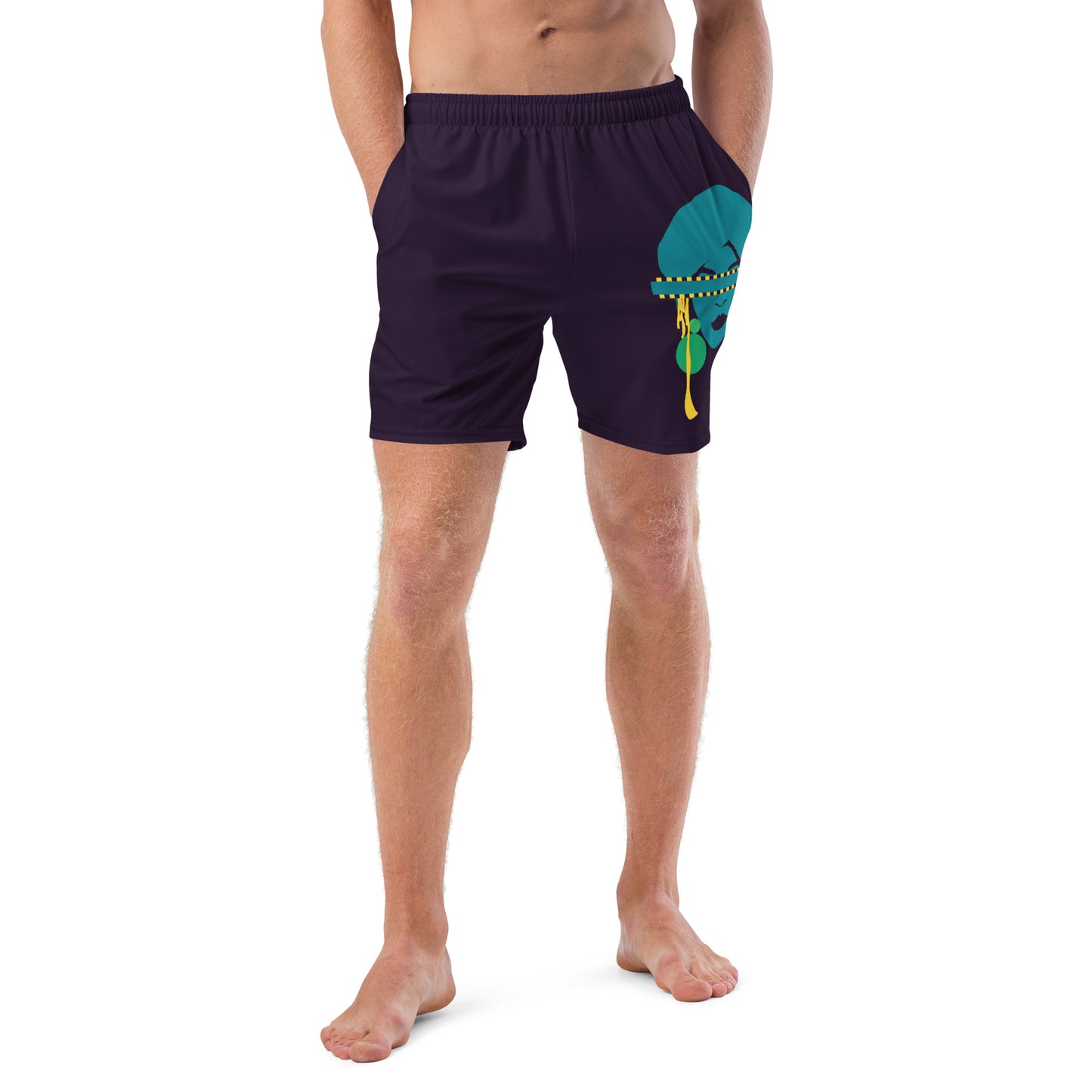 TRUTH SEEKER Men's Swim Trunks (Blue)