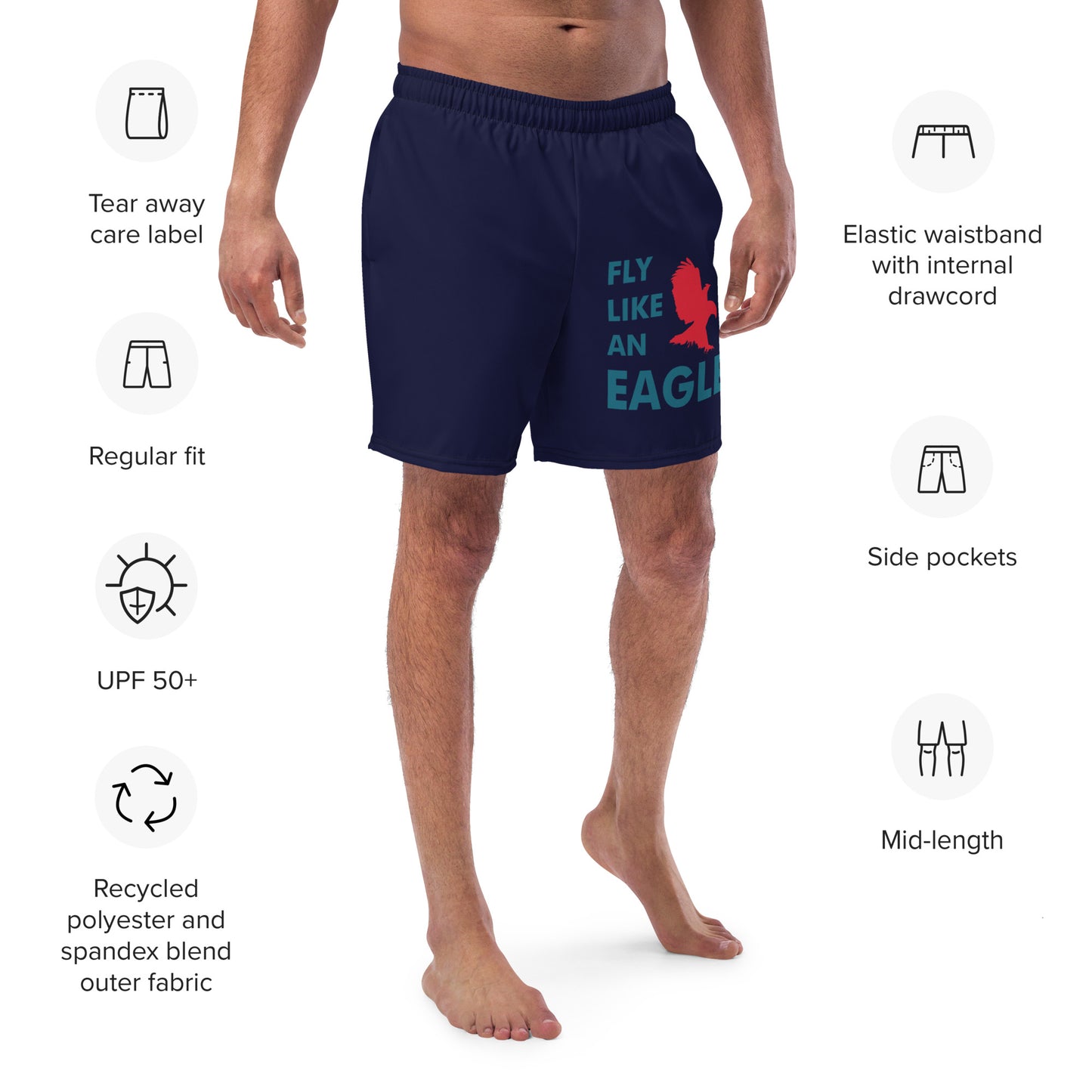 FLY LIKE AN EAGLE Men's Swim Trunks