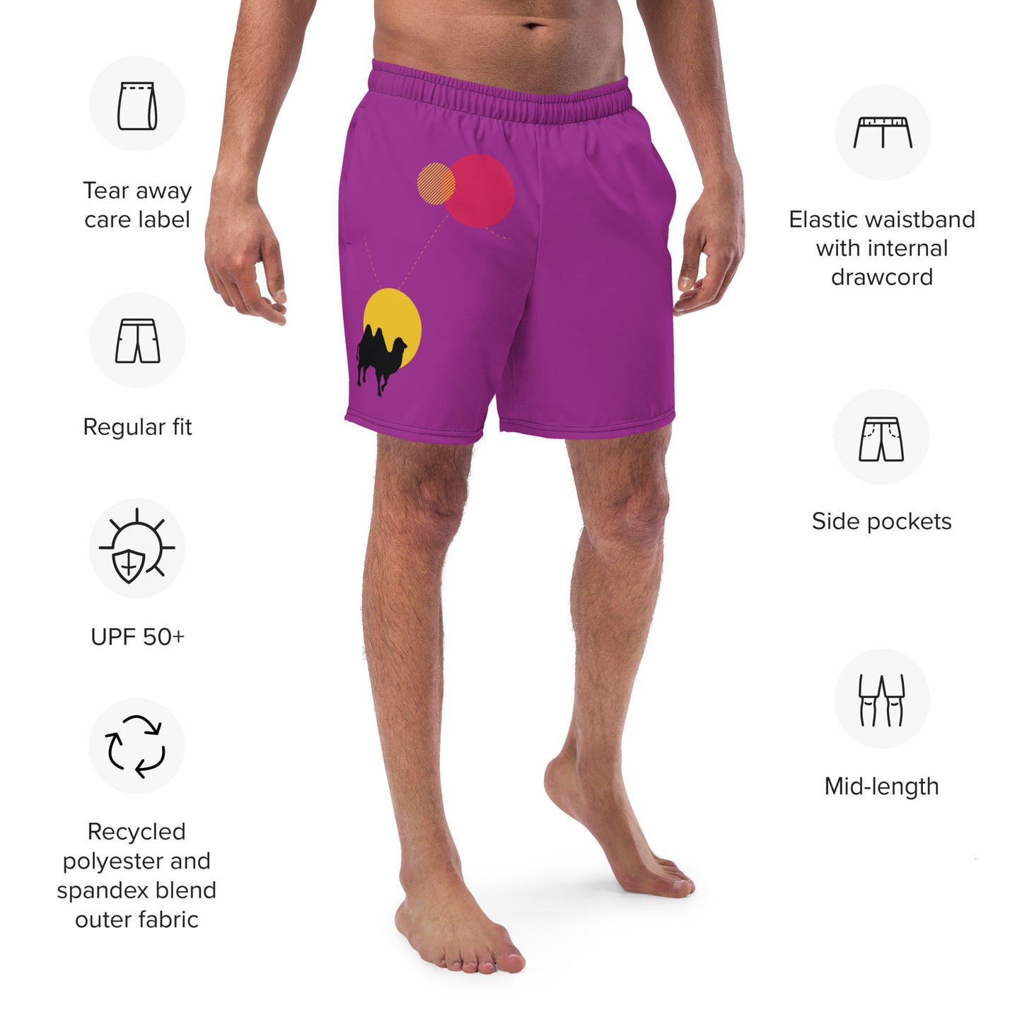 FOLLOW YOUR HEART Men's Swim Trunks