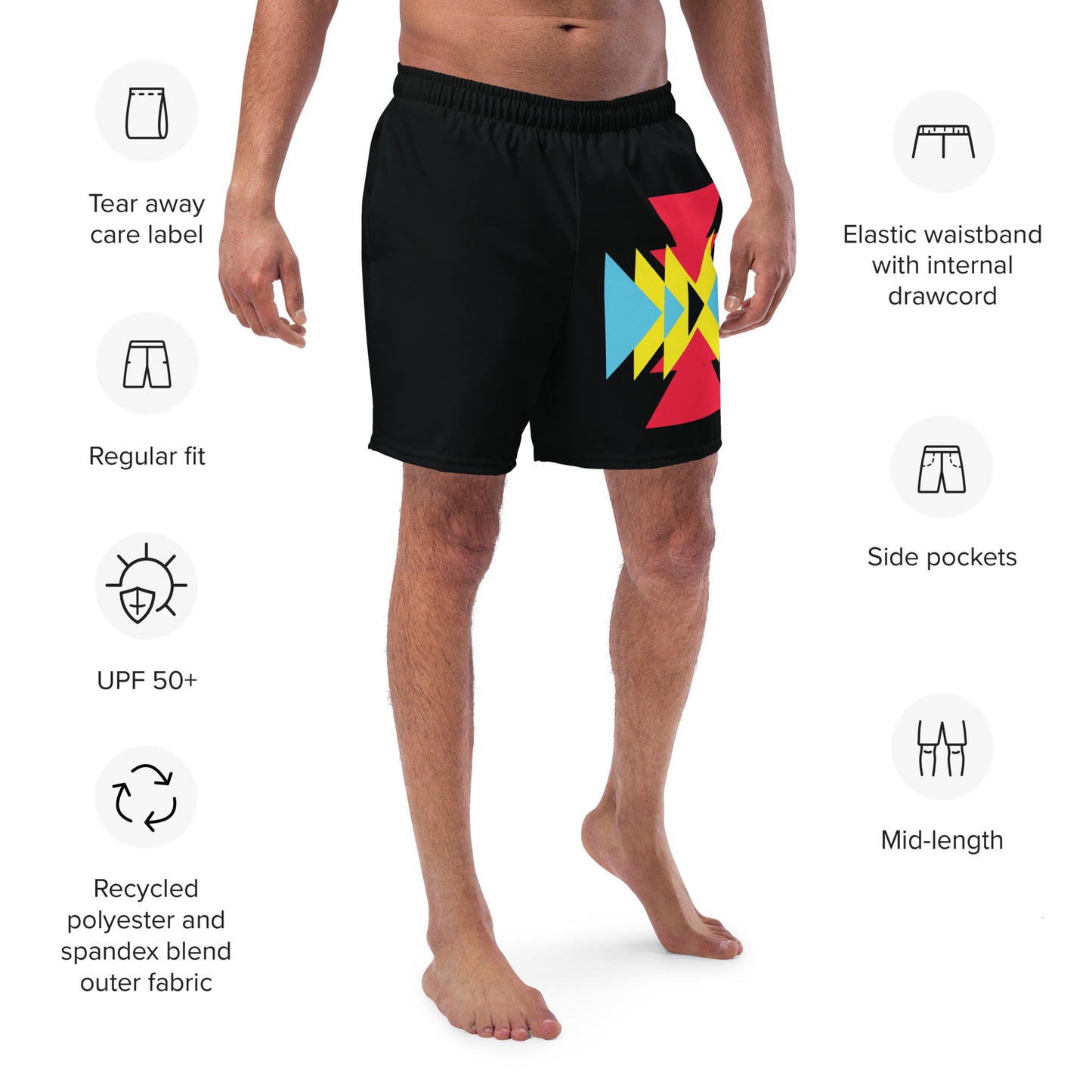 BE BRAVE Men's Swim Trunks