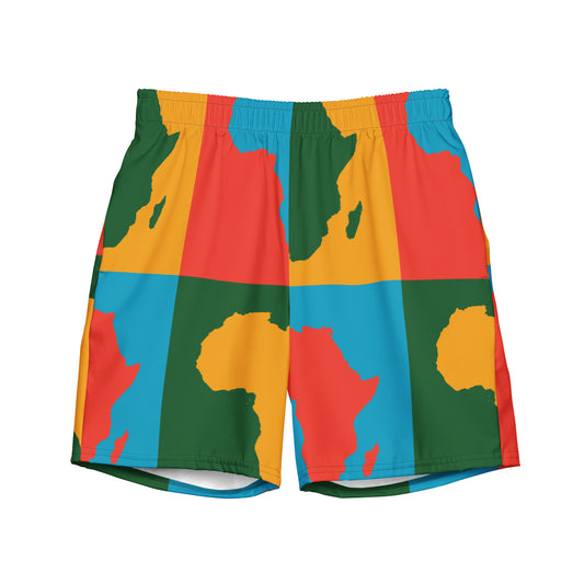 AFRICA WARHOL Men's Swim Trunks (Bright)