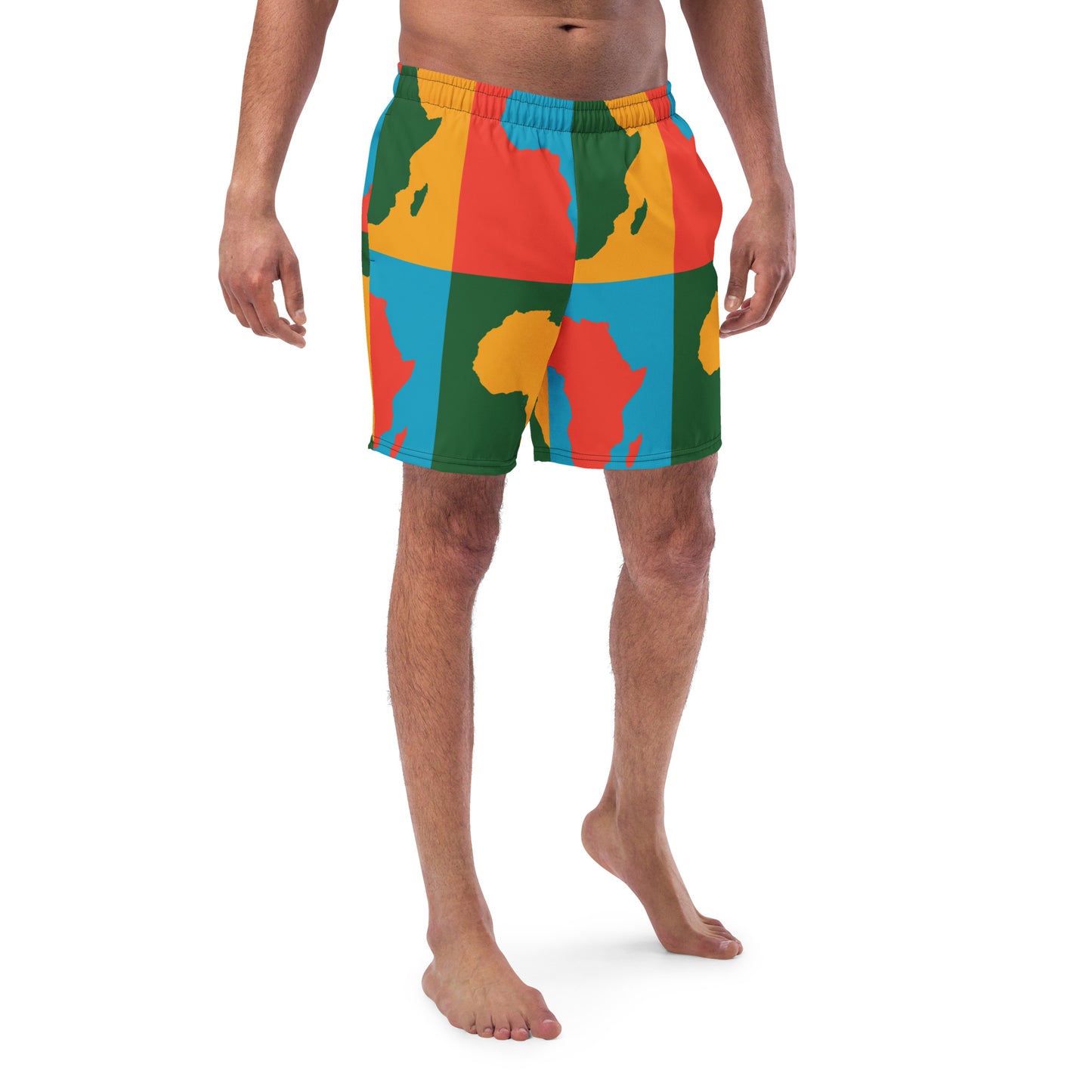 AFRICA WARHOL Men's Swim Trunks (Bright)